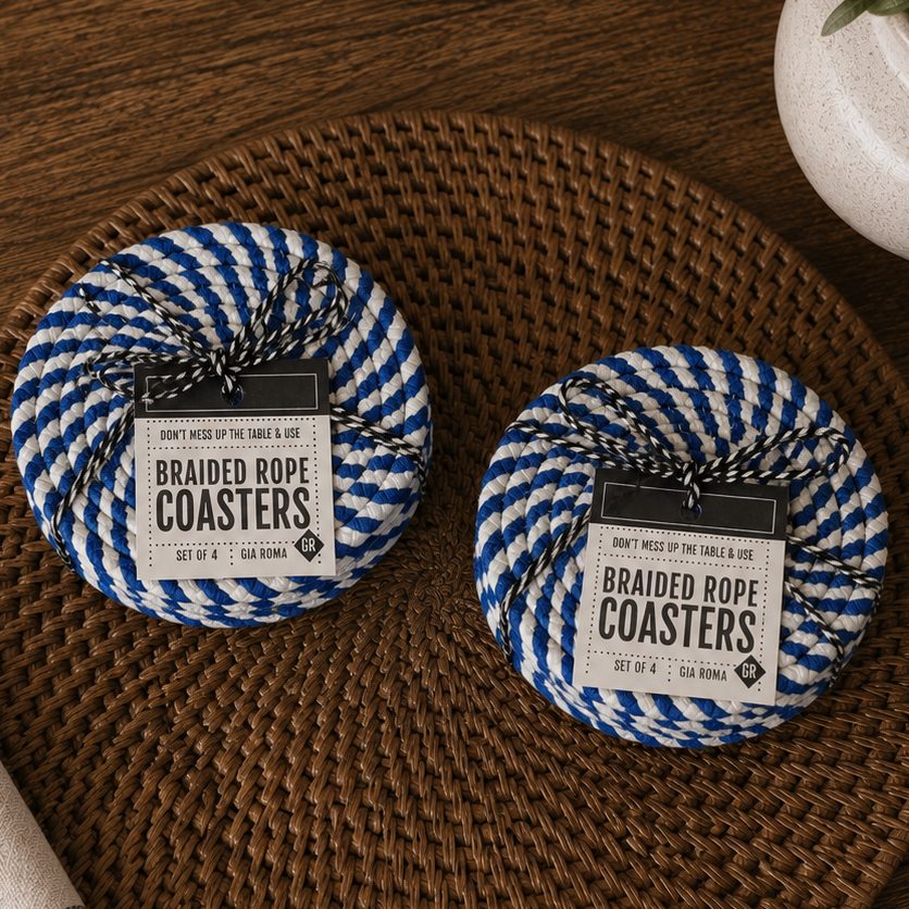 Blue Braided 4pk