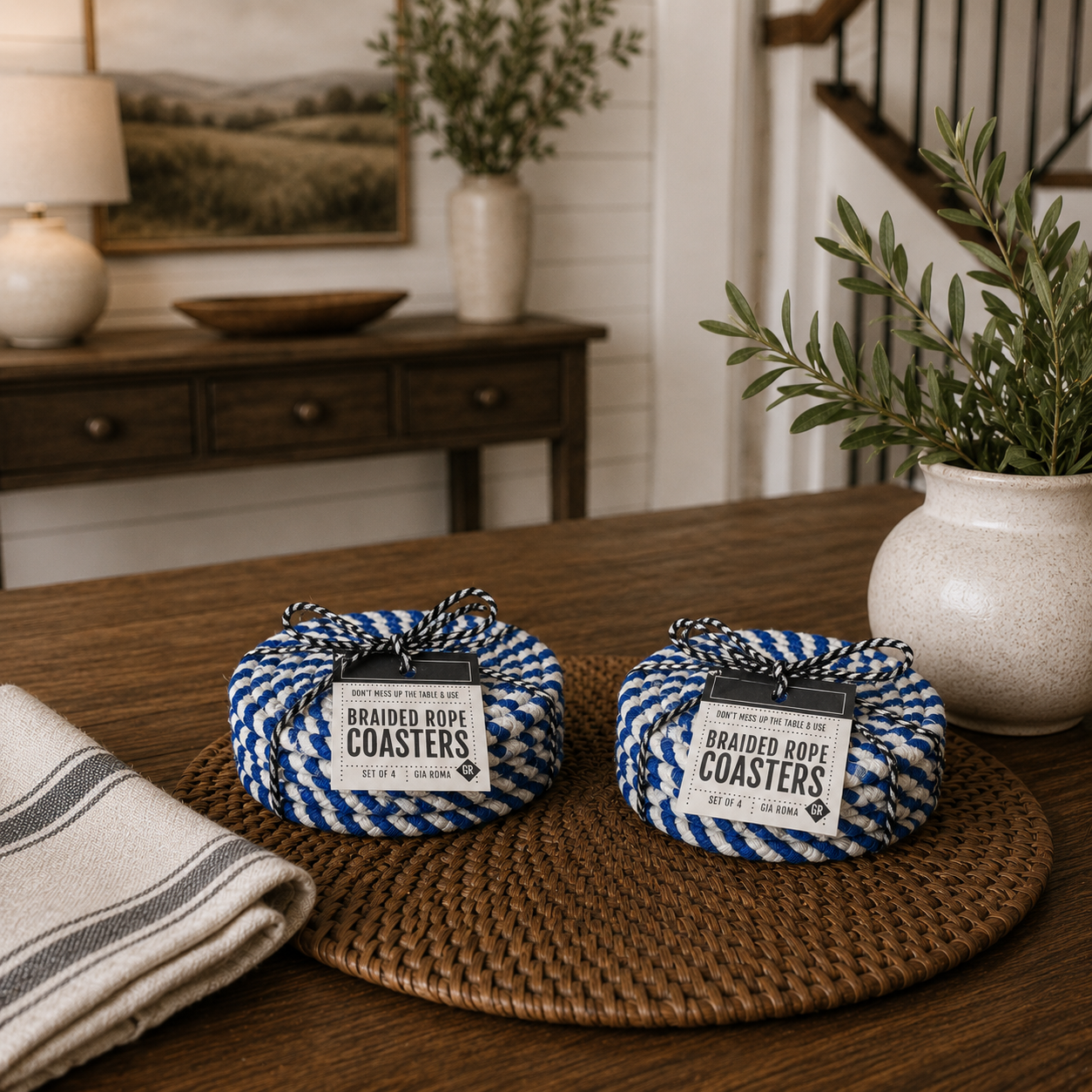 Blue Braided 4pk
