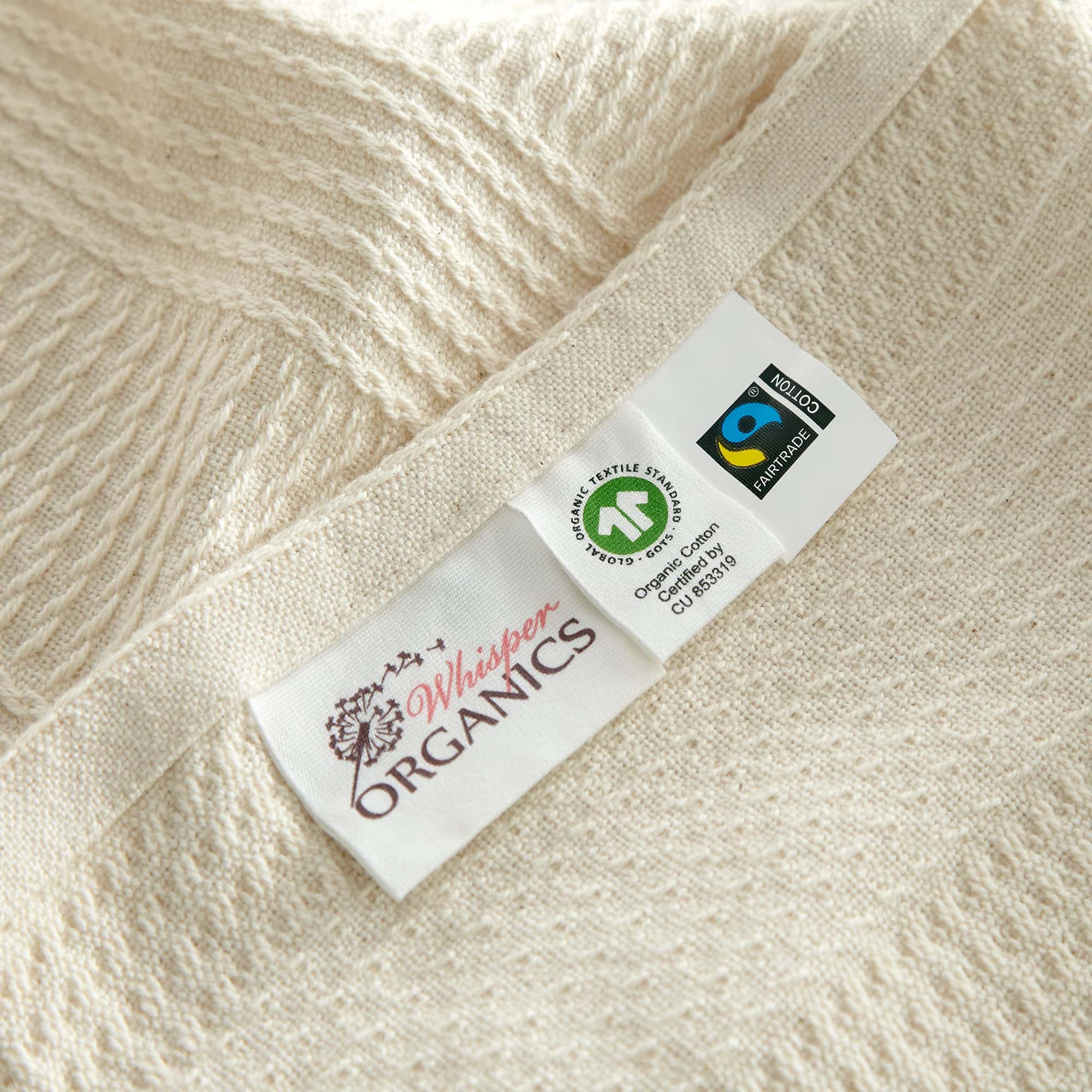 Organic Cotton Throw with Tassels – alternate product view