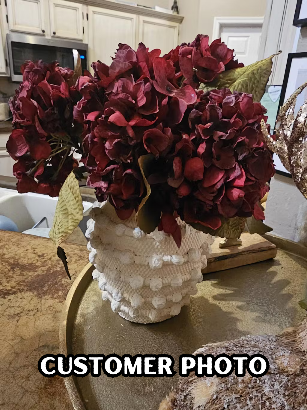 Ivory knot cement vase