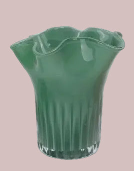 Fluted Glass Vase — 3 Colors