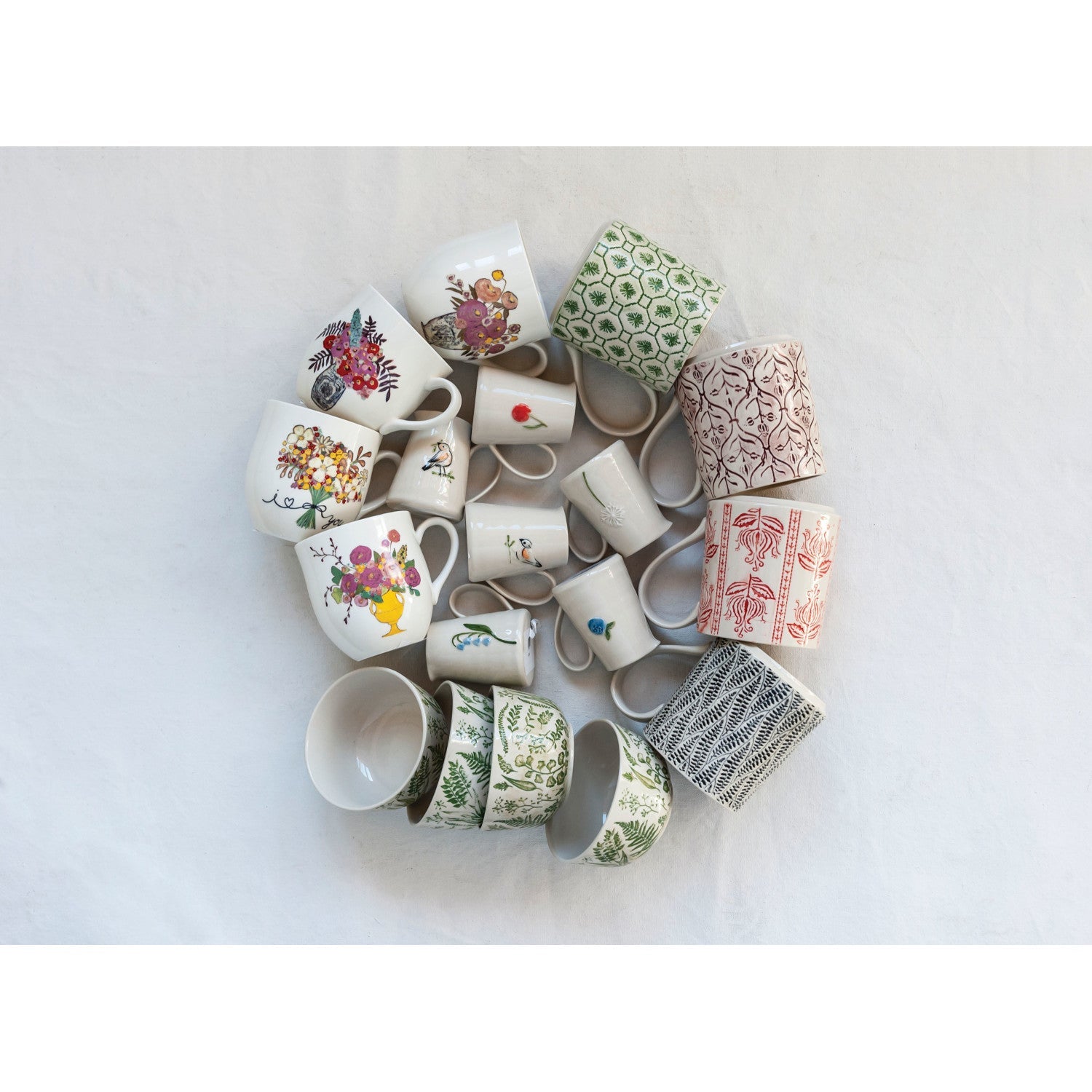 Mini hand-painted ceramic creamer