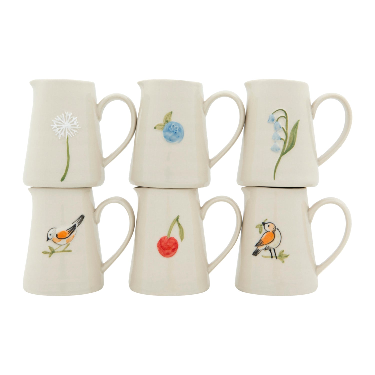 Mini hand-painted ceramic creamer