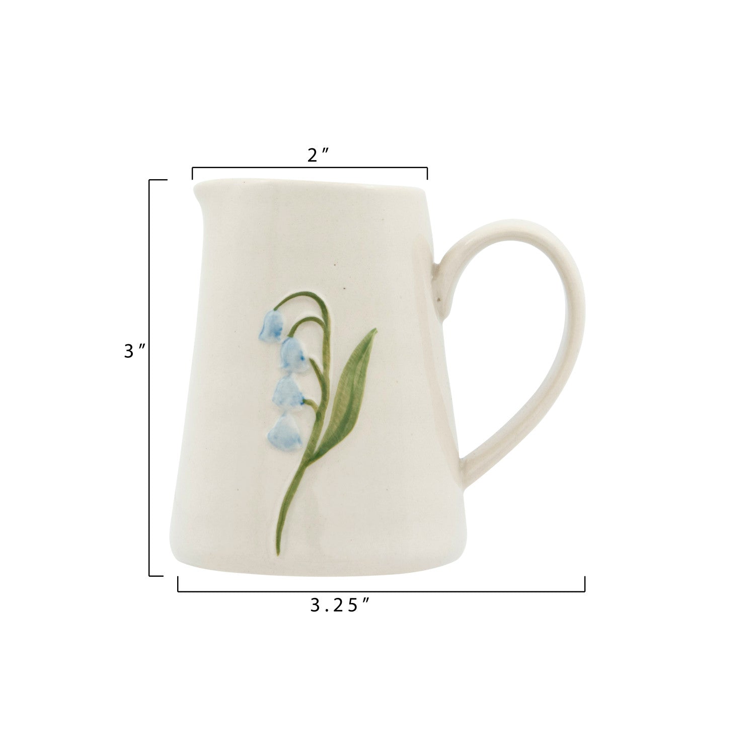 Mini hand-painted ceramic creamer