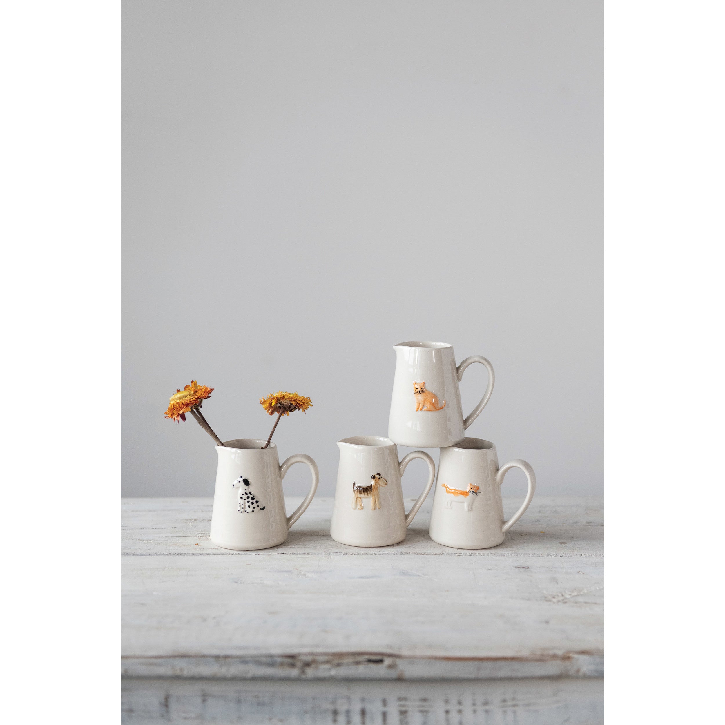 Hand-painted animal creamer