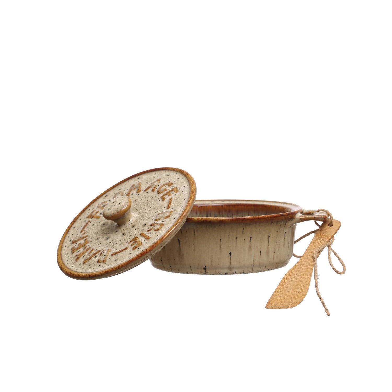 Ceramic brie baker set
