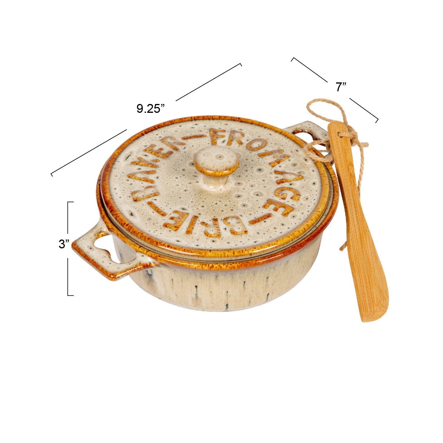 Ceramic brie baker set