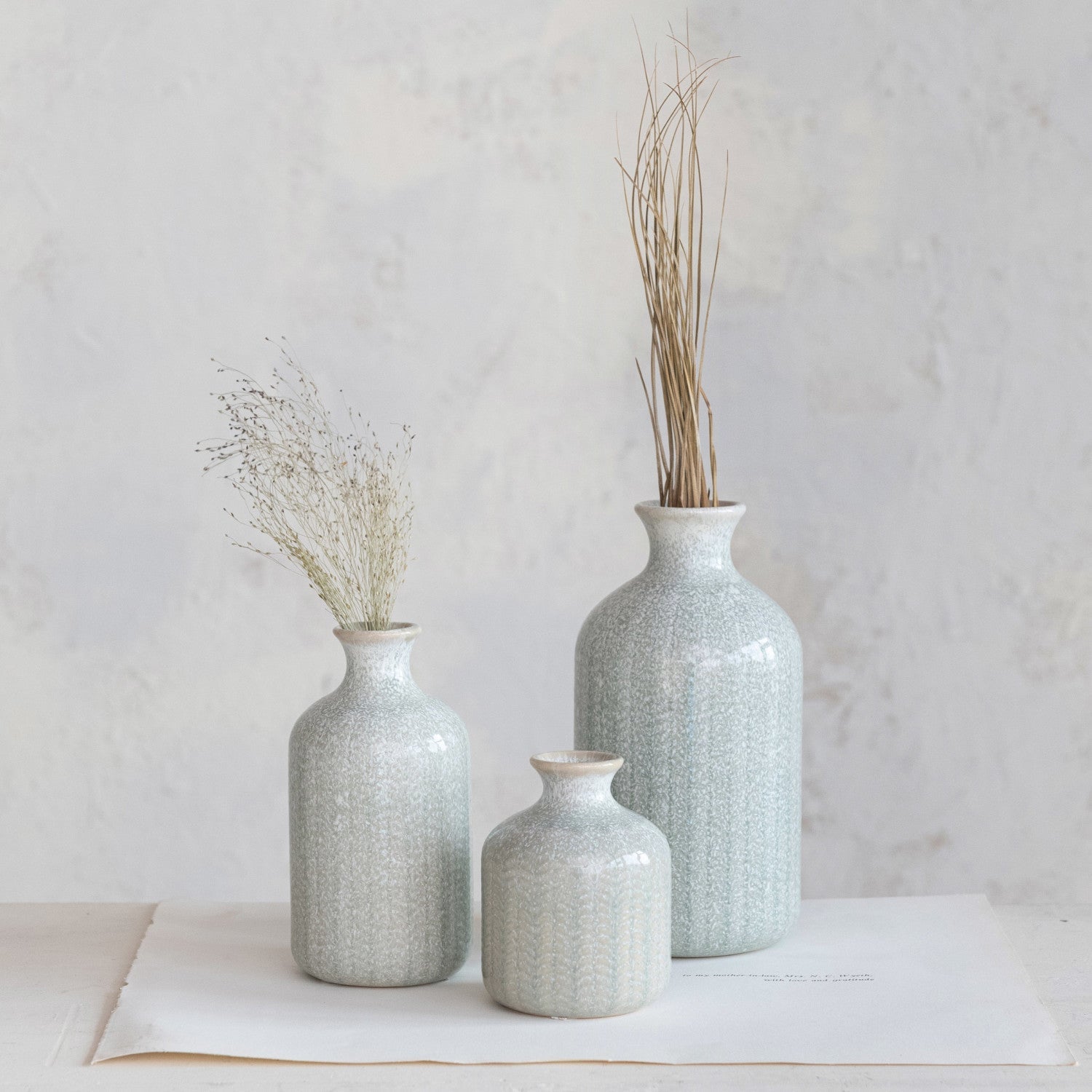 Reactive glaze bud vase
