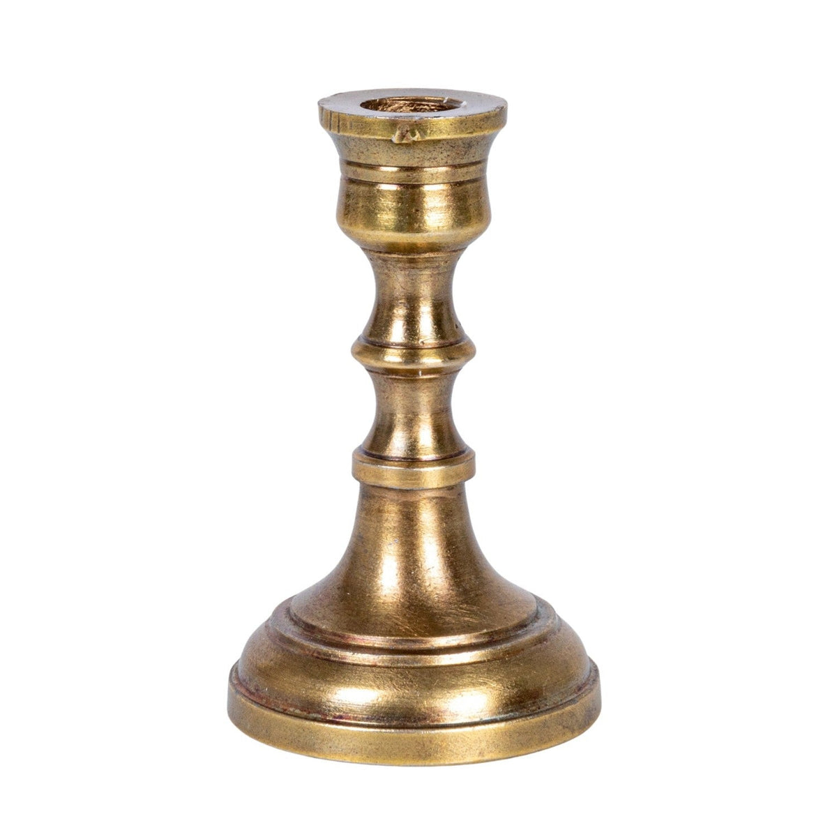 Mini brass taper candle holder