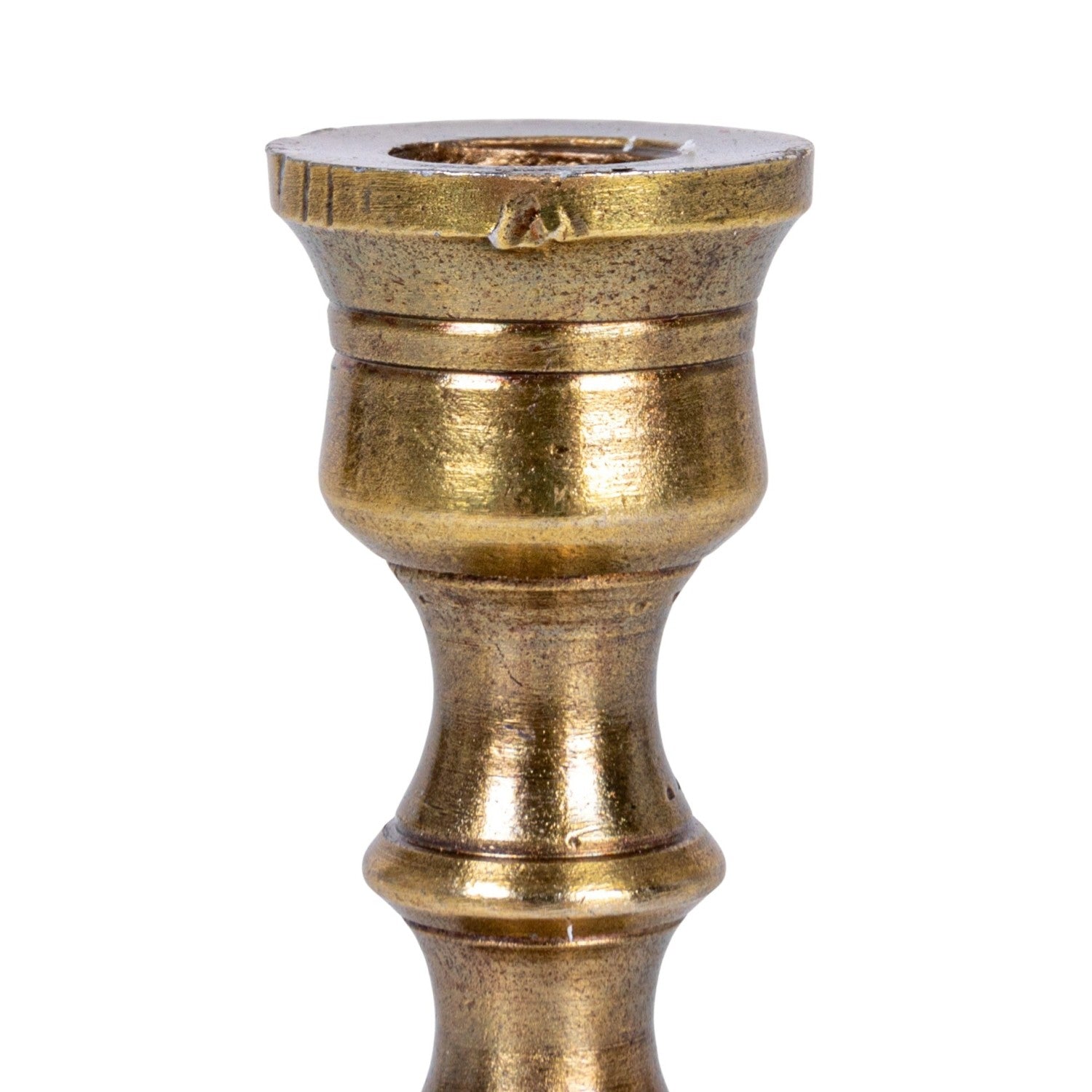 Mini brass taper candle holder