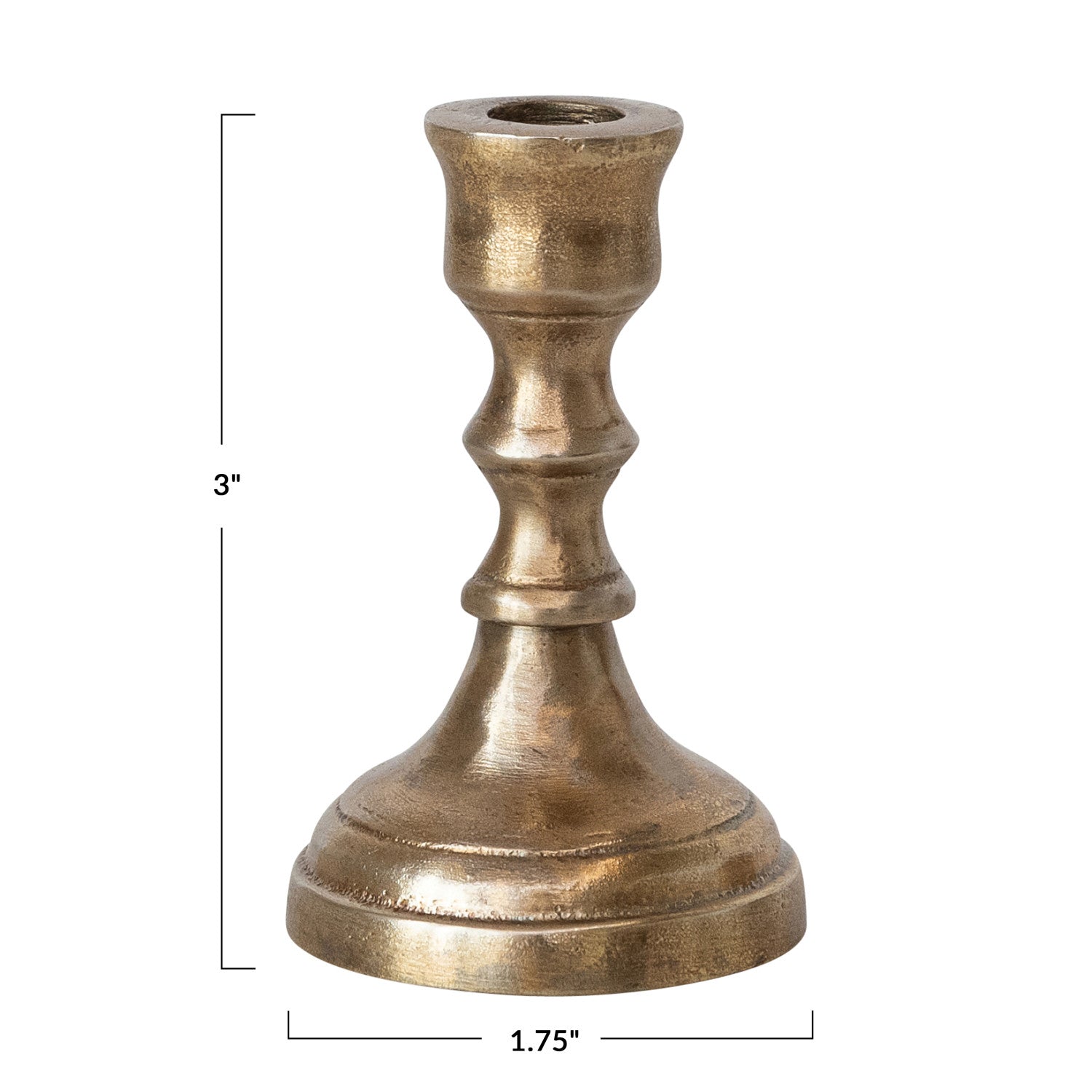 Mini brass taper candle holder