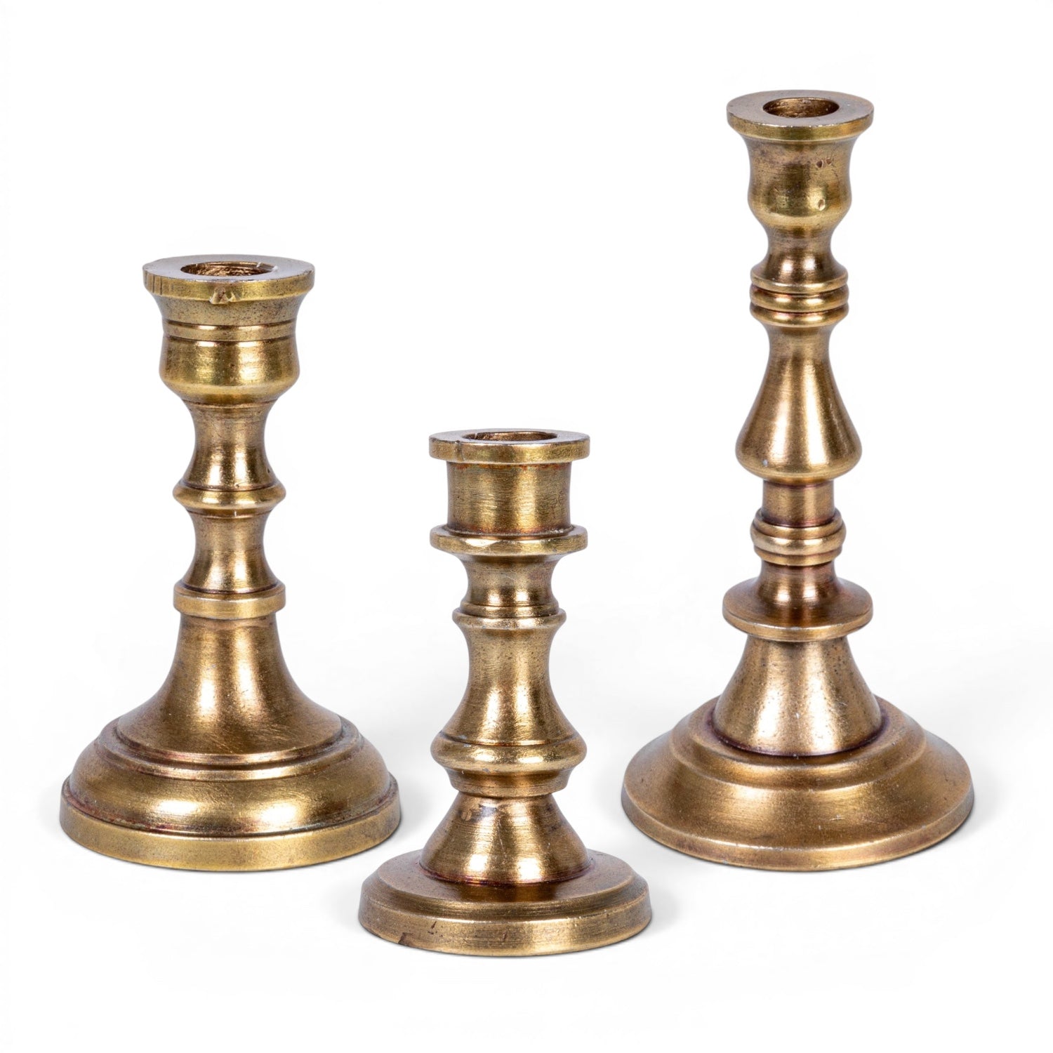 Mini brass taper candle holder