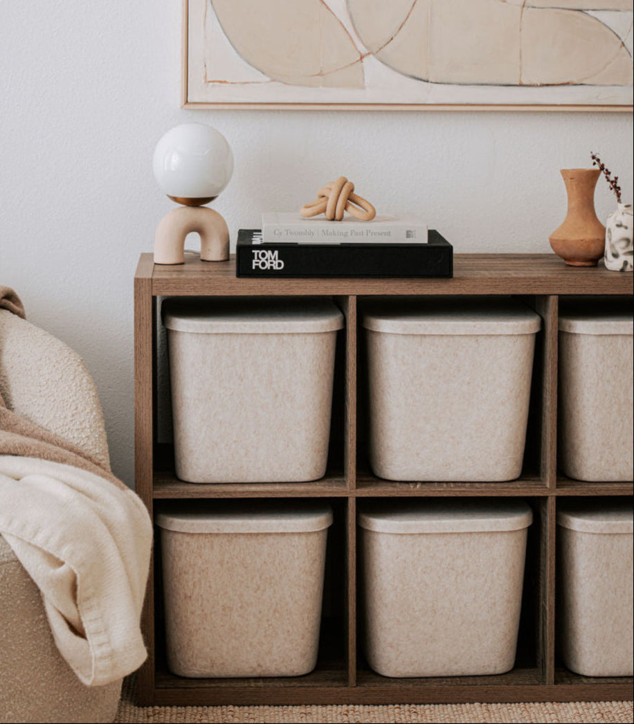 The Sculpted Bin — Original with Lid | Set of 3