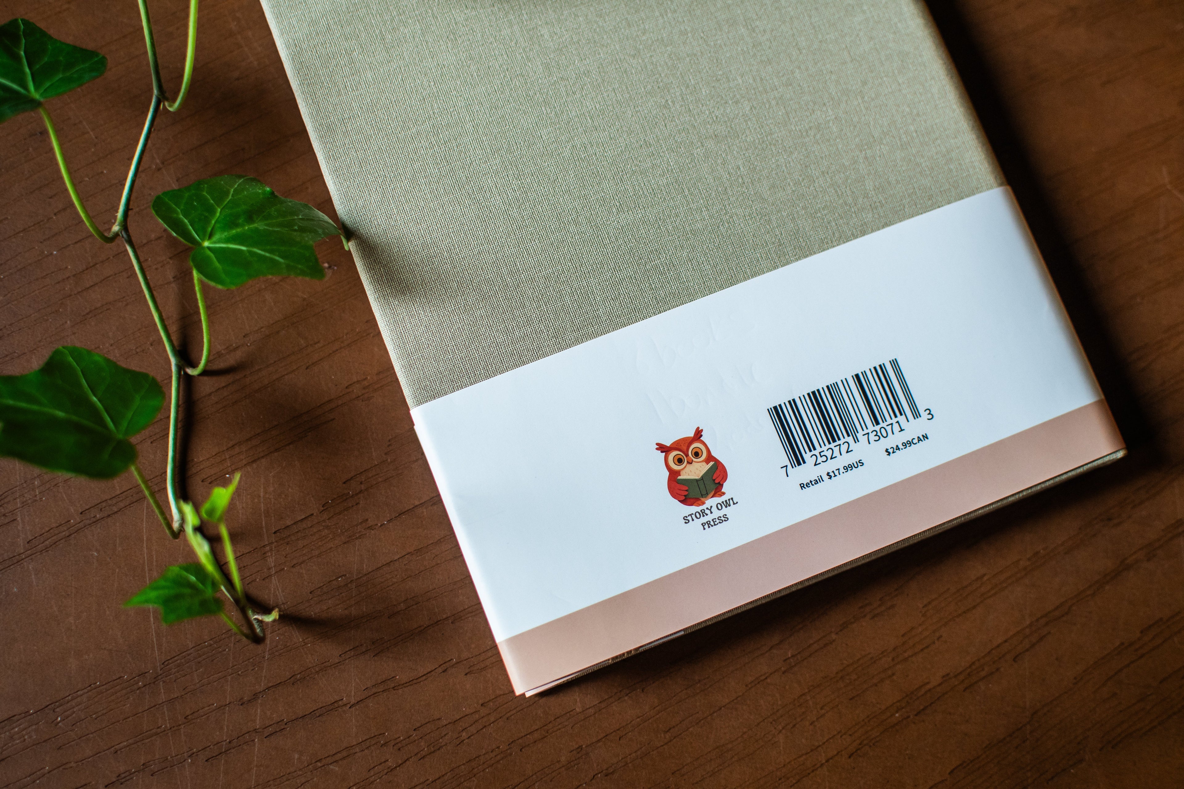 Beige hardcover linen journal
