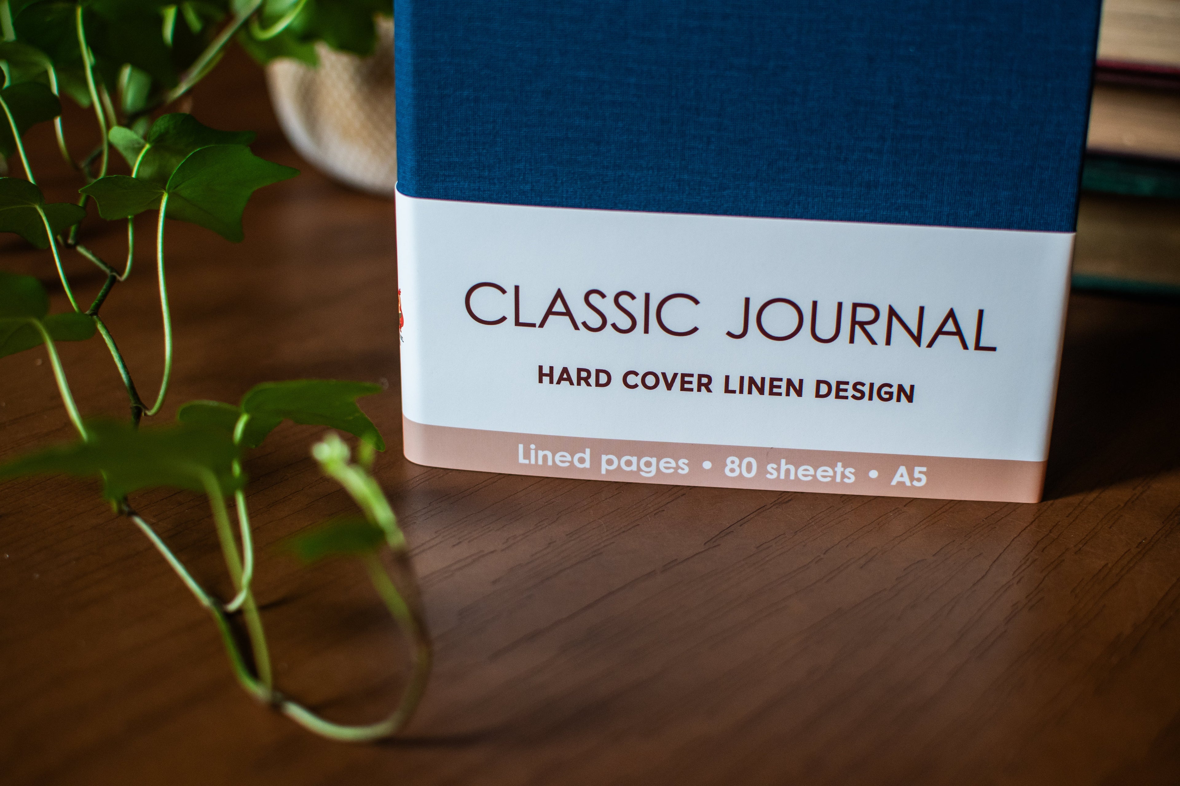Navy hardcover linen journal