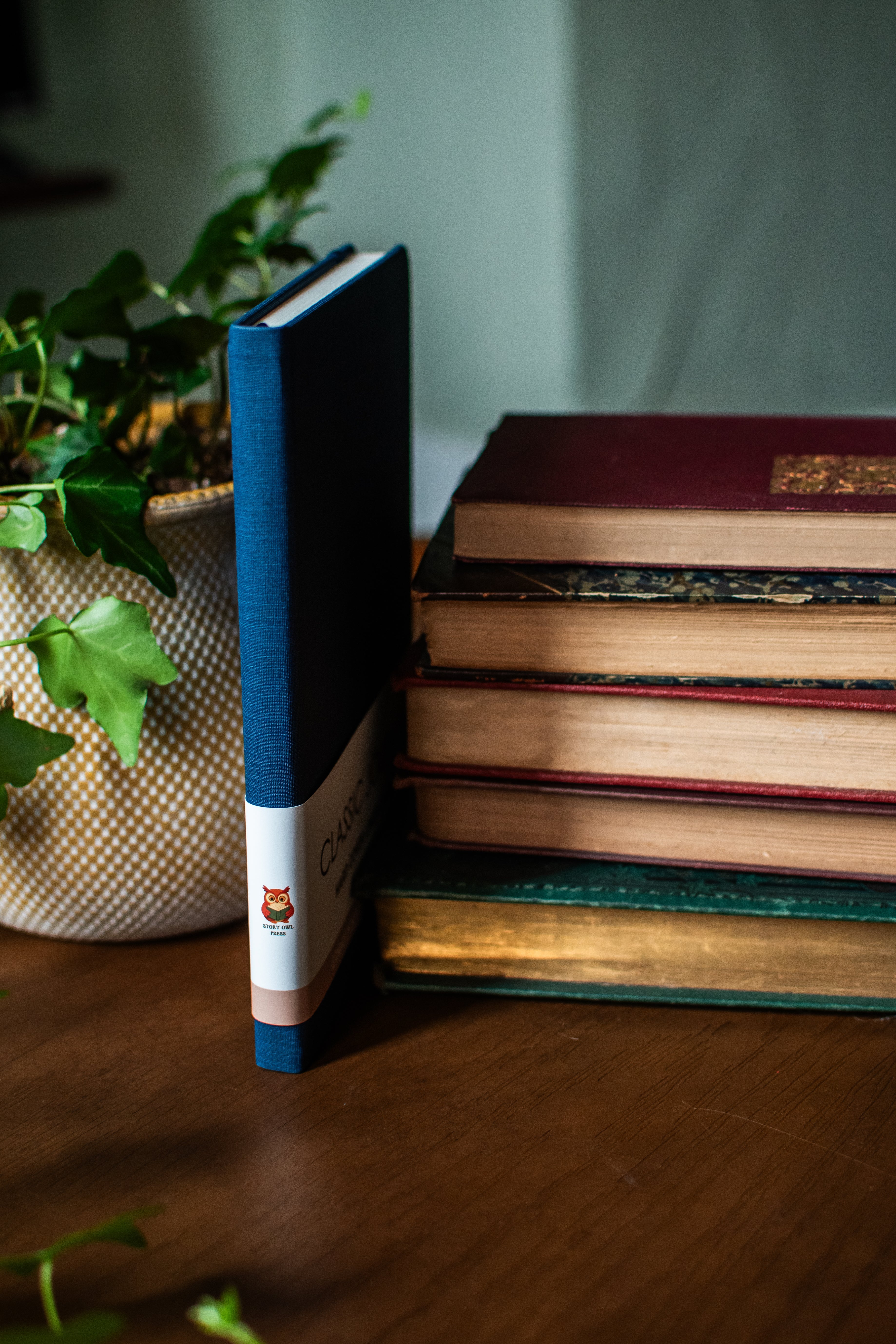 Navy hardcover linen journal