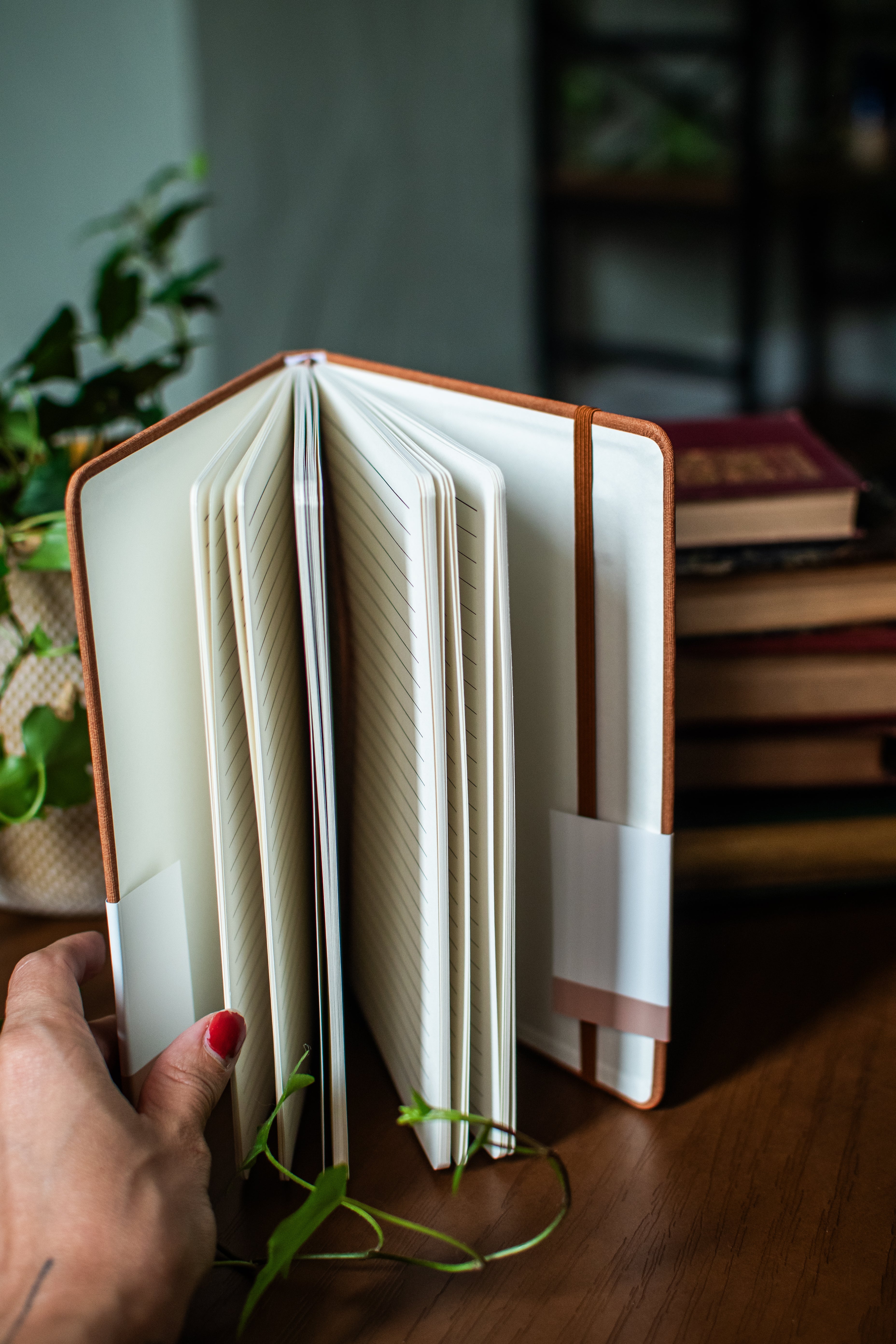 Rust A5 hardcover linen journal