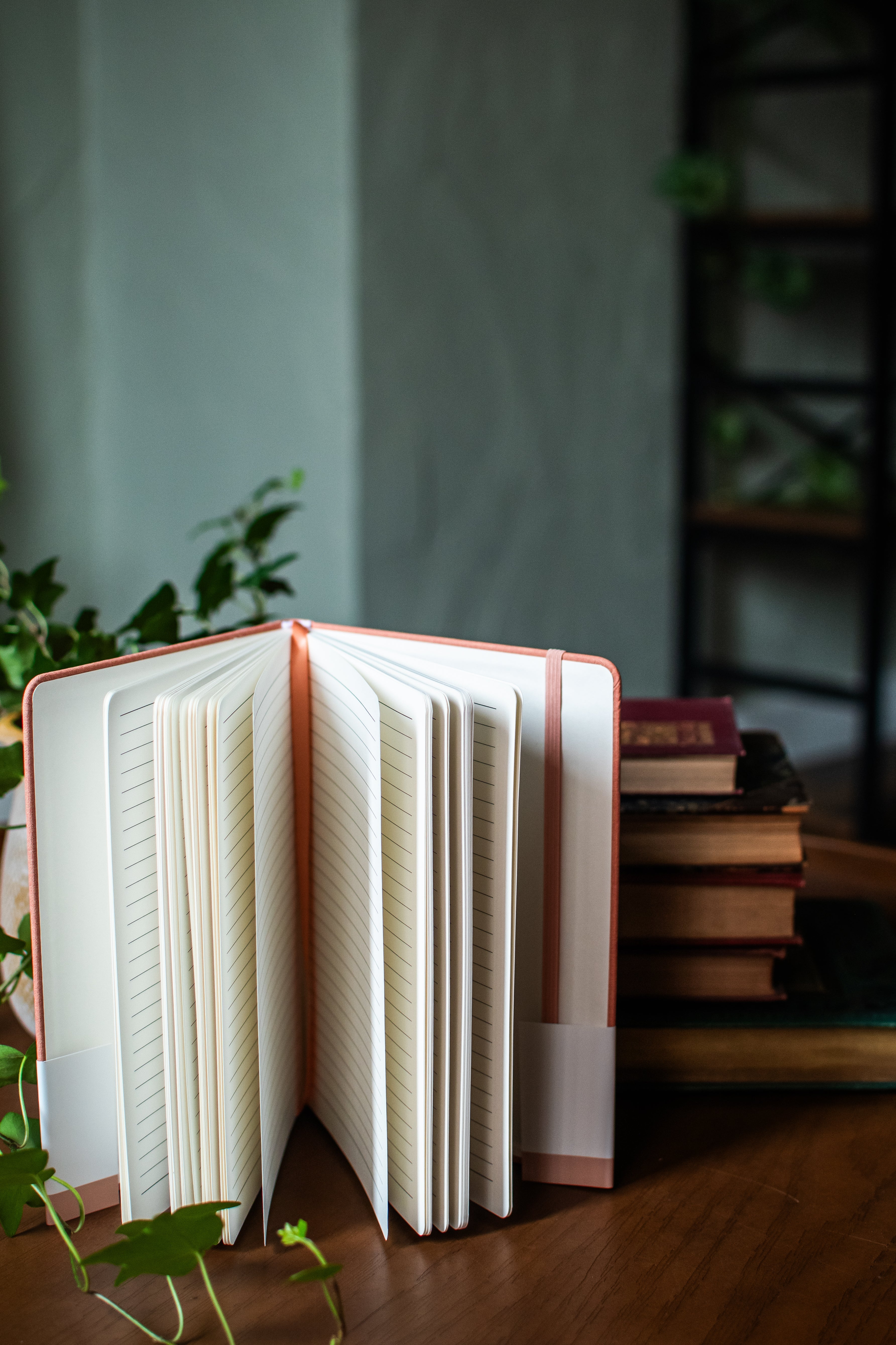 Peach A5 hardcover linen journal