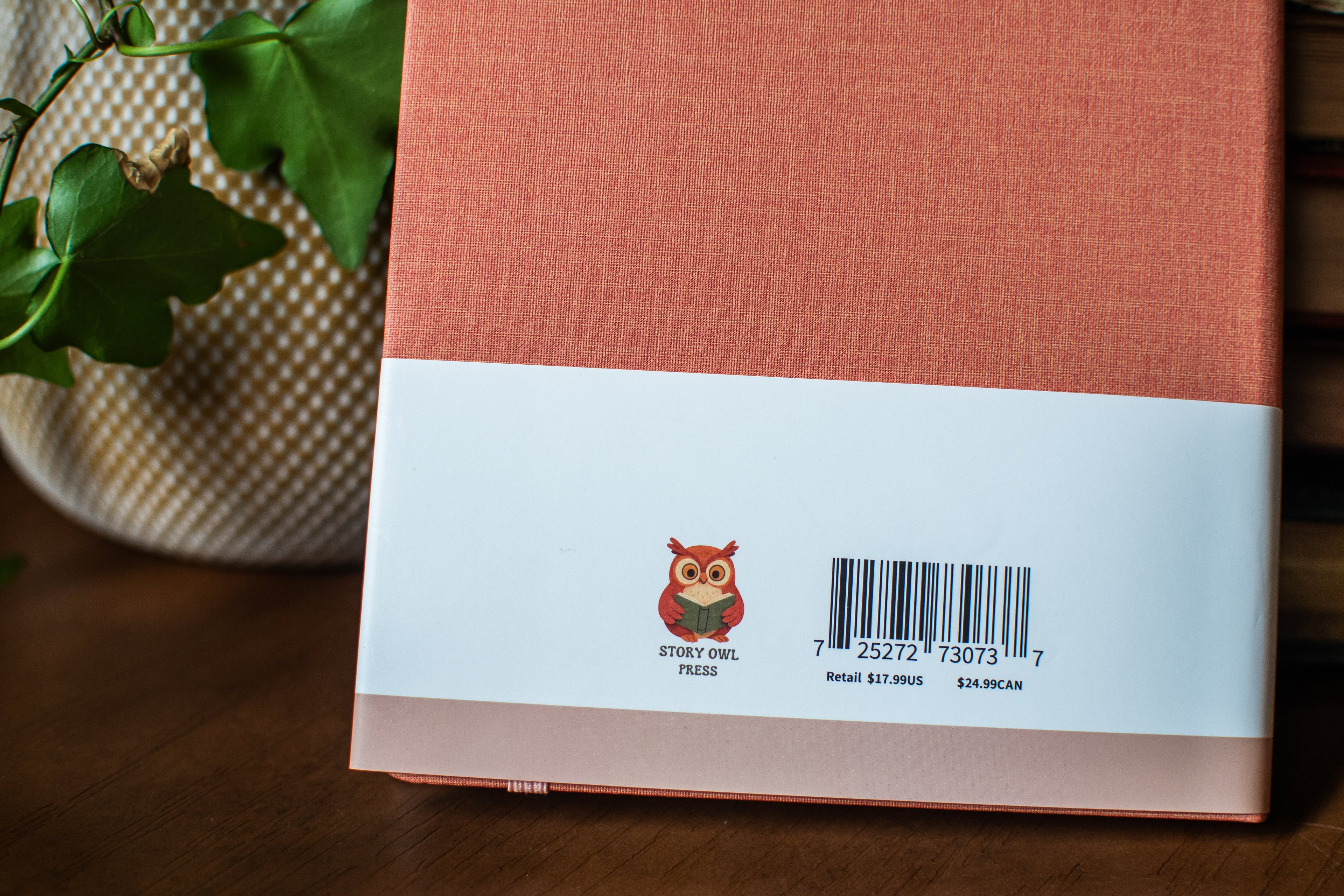 Peach A5 hardcover linen journal