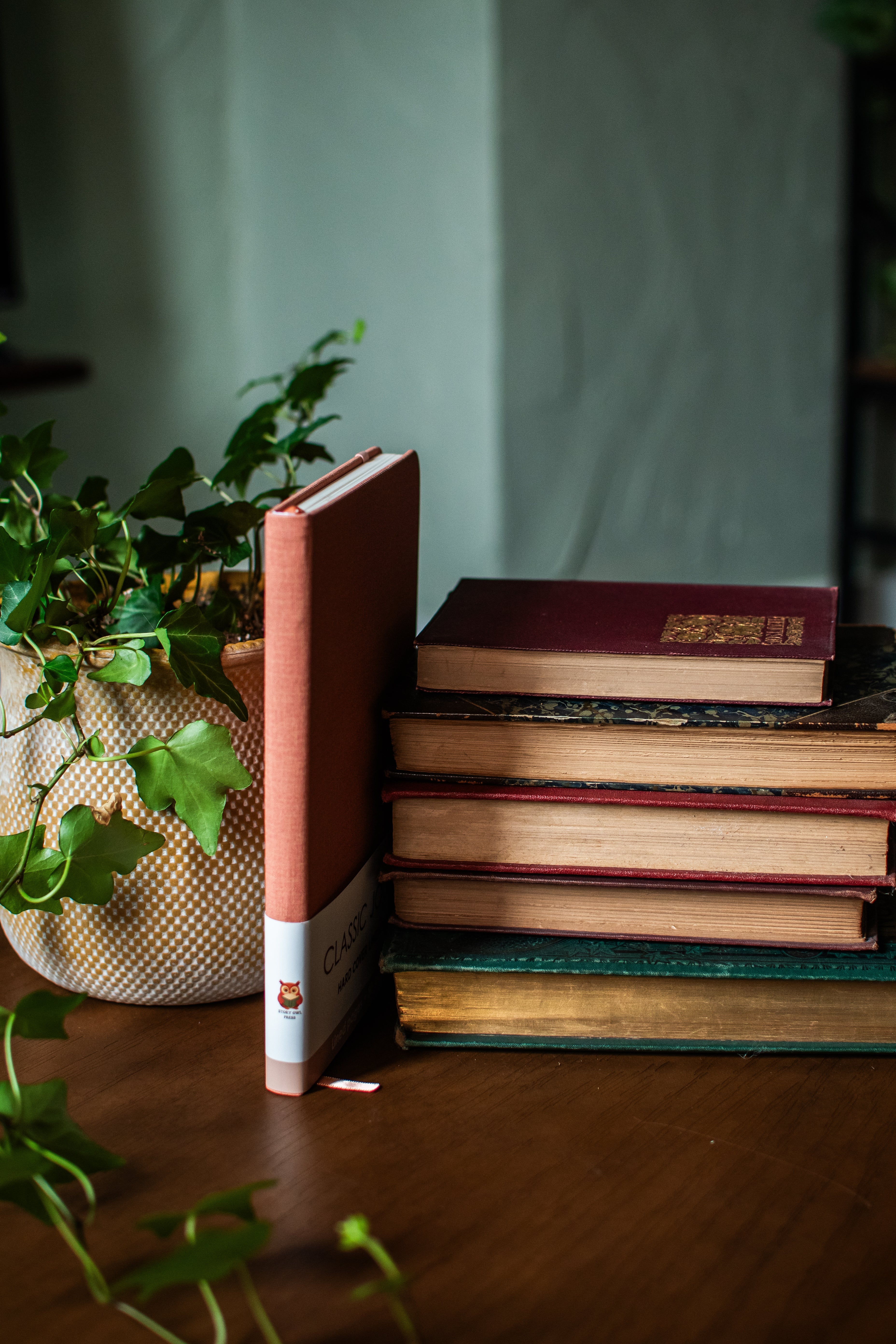 Peach A5 hardcover linen journal