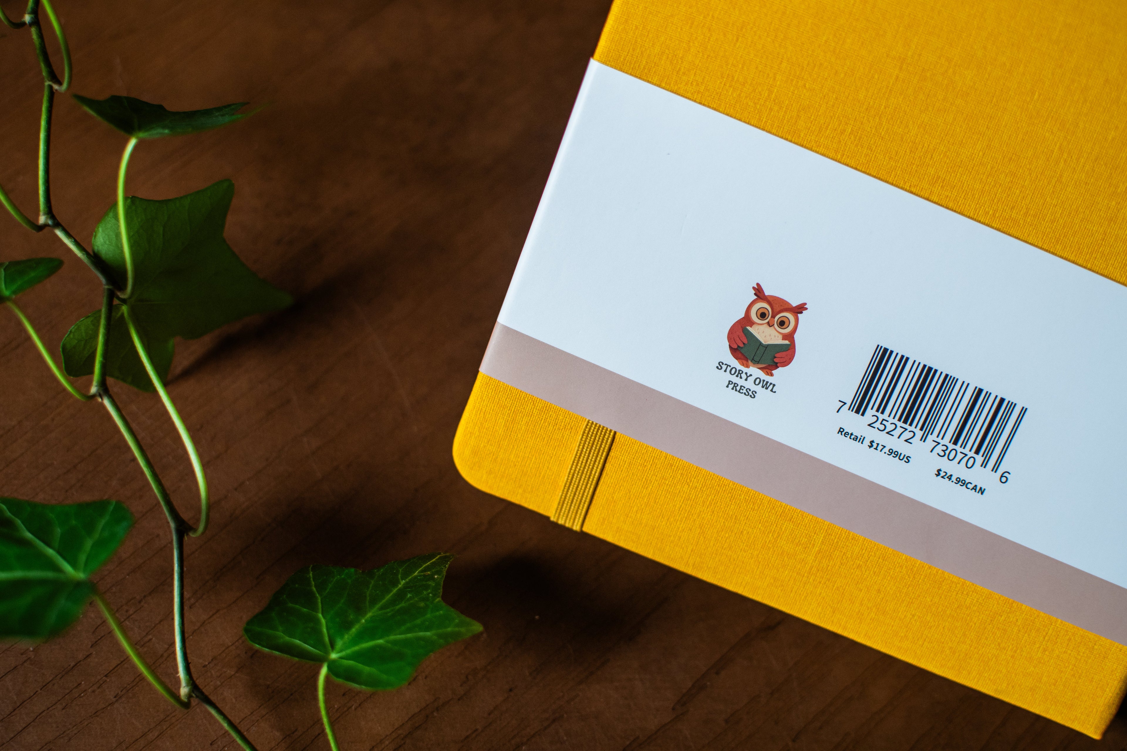 Yellow hardcover linen journal