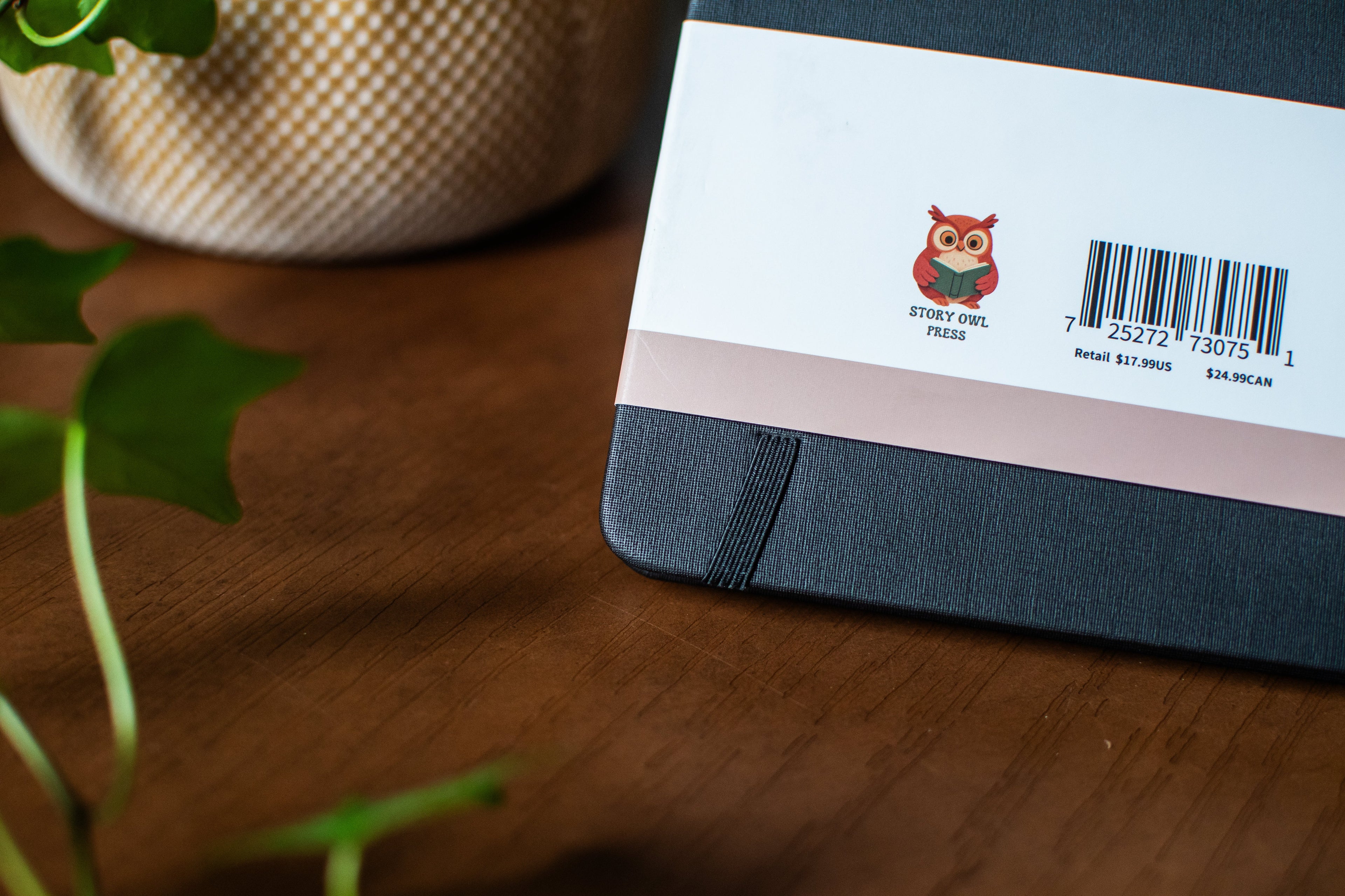 Black hardcover linen journal