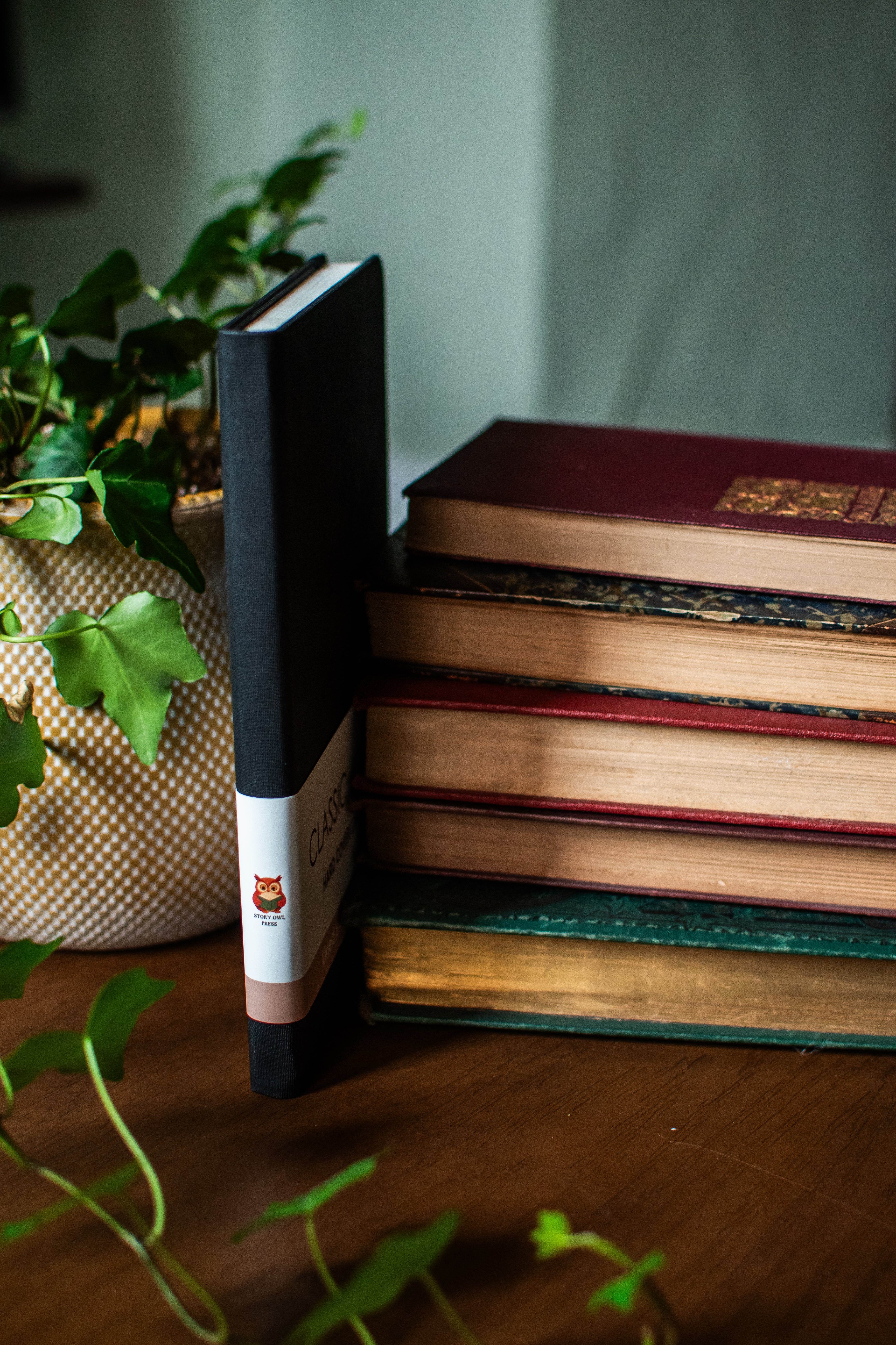 Black hardcover linen journal