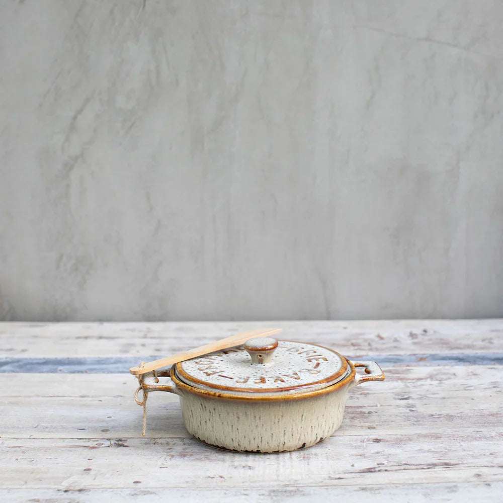Ceramic brie baker set