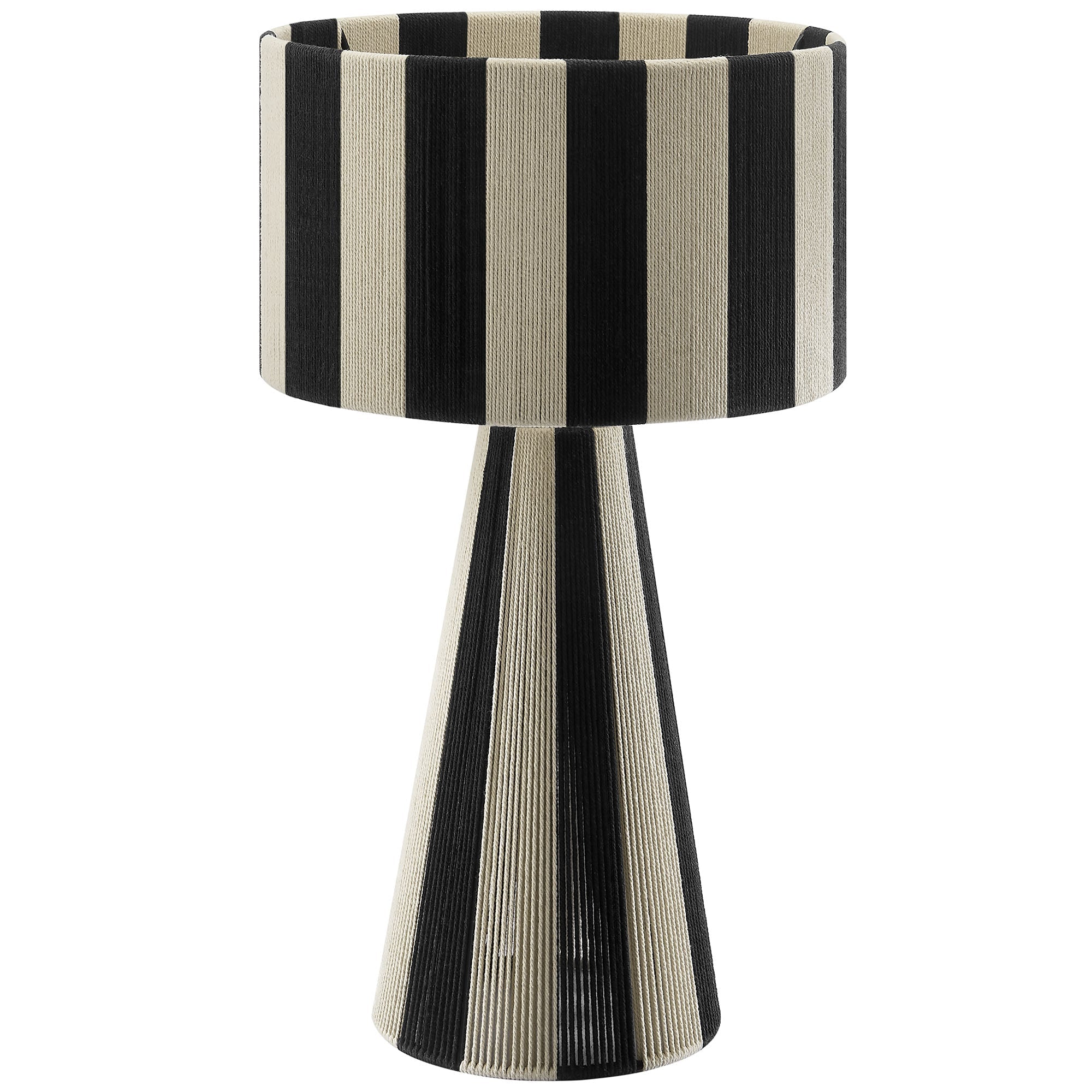 Renae Handwoven Cotton Thread Striped Table Lamp – alternate product view