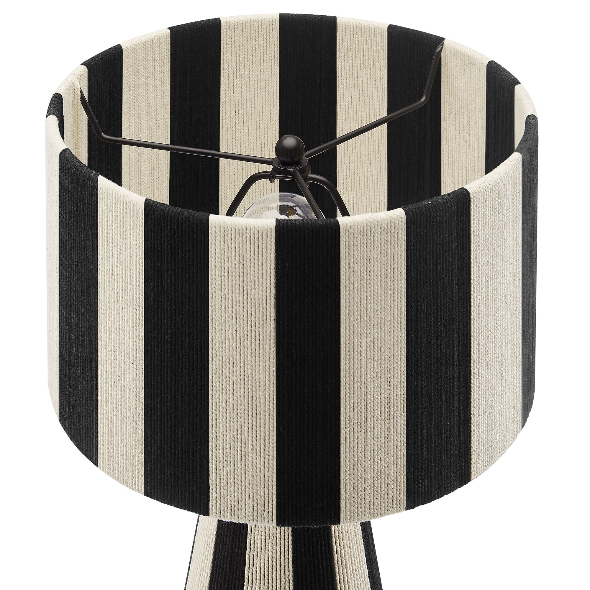 Renae Handwoven Cotton Thread Striped Table Lamp – alternate product view