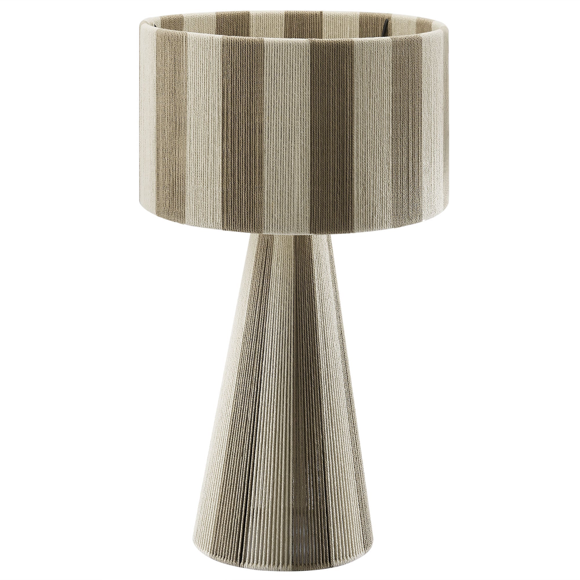 Renae Handwoven Cotton Thread Striped Table Lamp – alternate product view