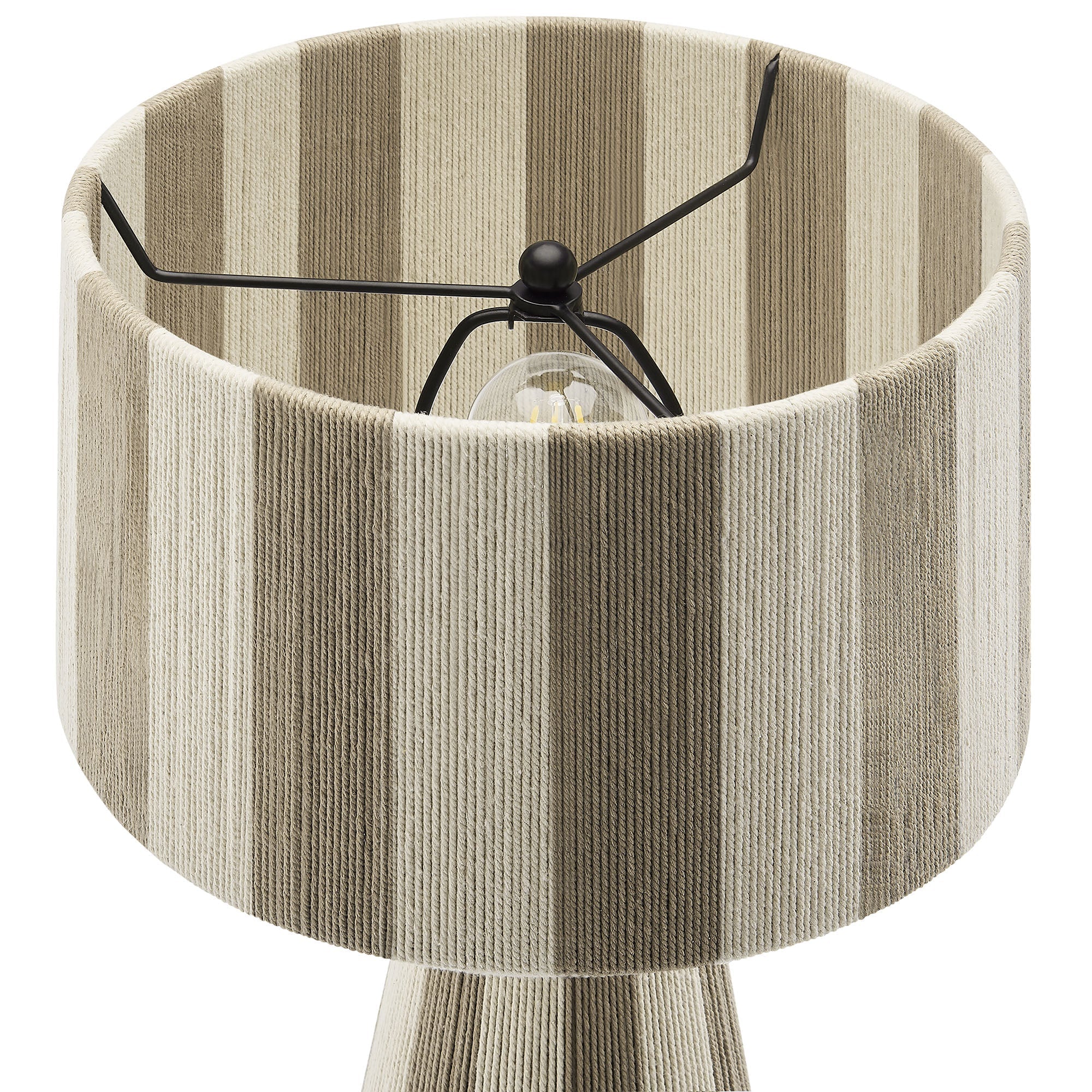 Renae Handwoven Cotton Thread Striped Table Lamp – alternate product view