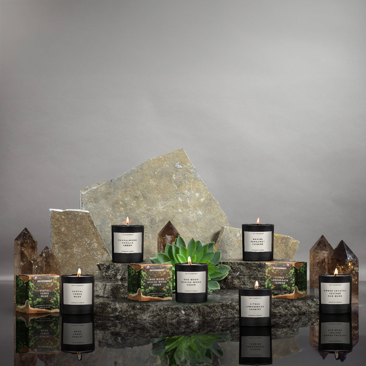 8oz White Woods | Pomegranate | Peony Candle with Lid and Box (Inspired by The Aria Hotel®)