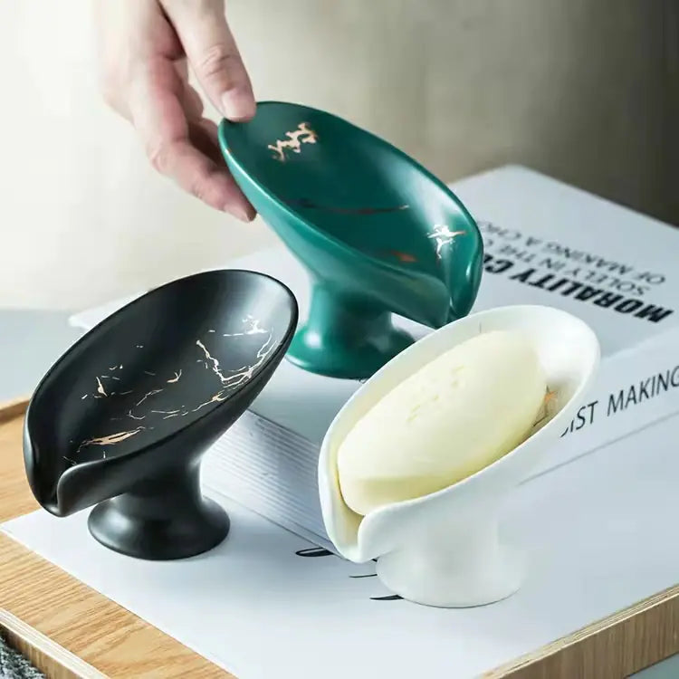 Ceramic Soap Dish with Drainage Design