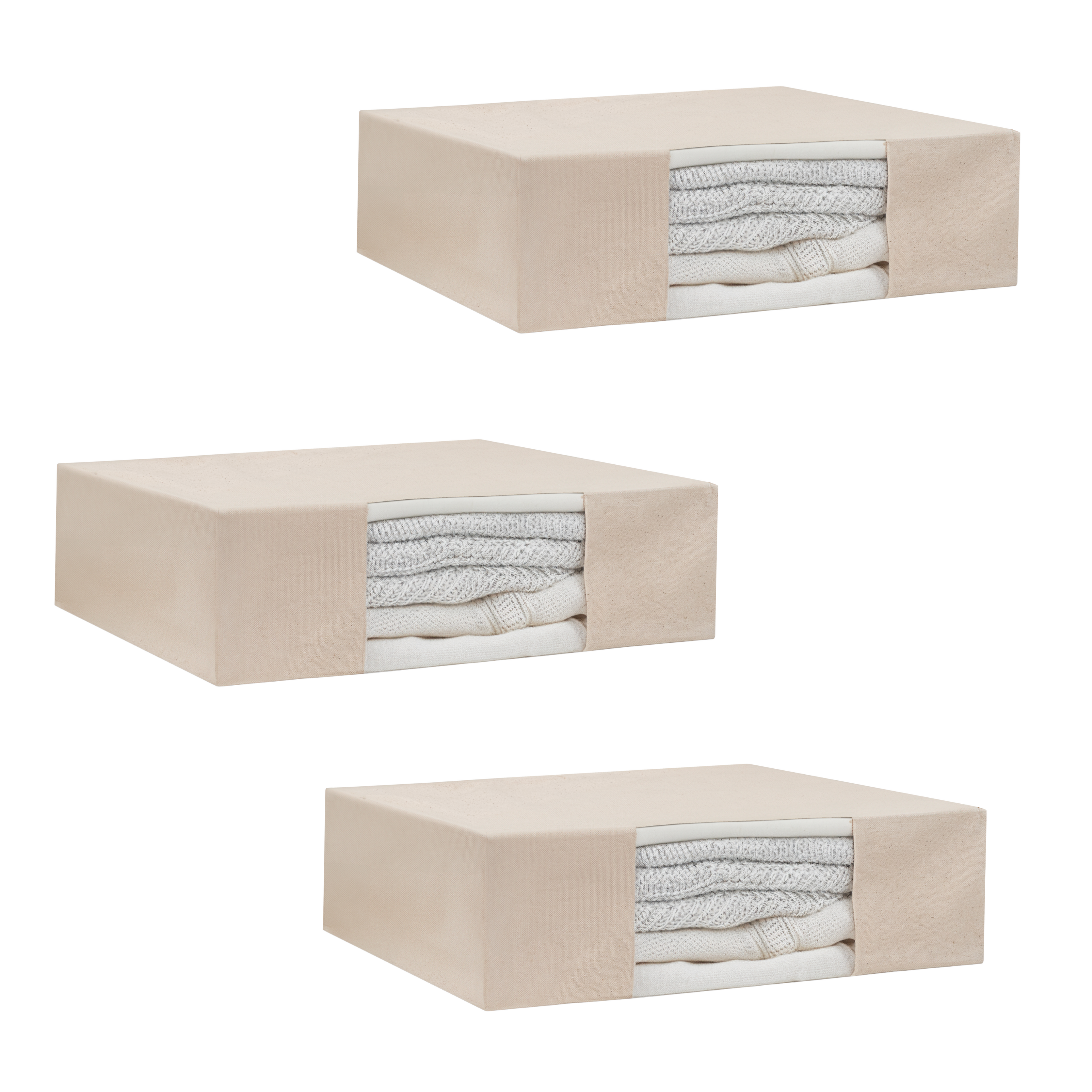 Cotton canvas garment storage bags for closet organization