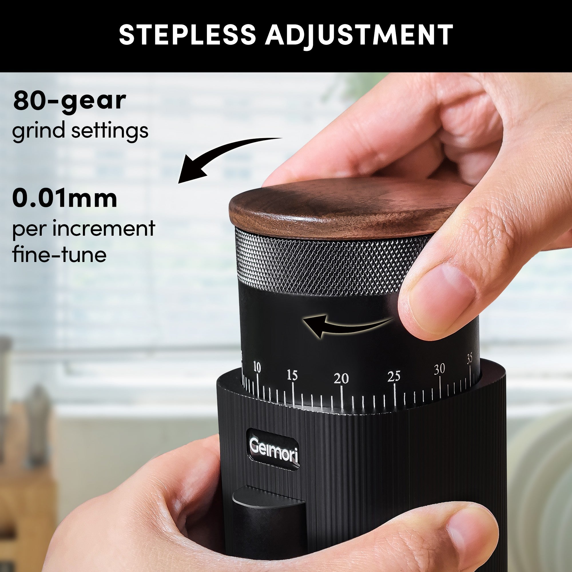 Geimori T38 Battery Coffee Grinder | Cordless Precision Grinder