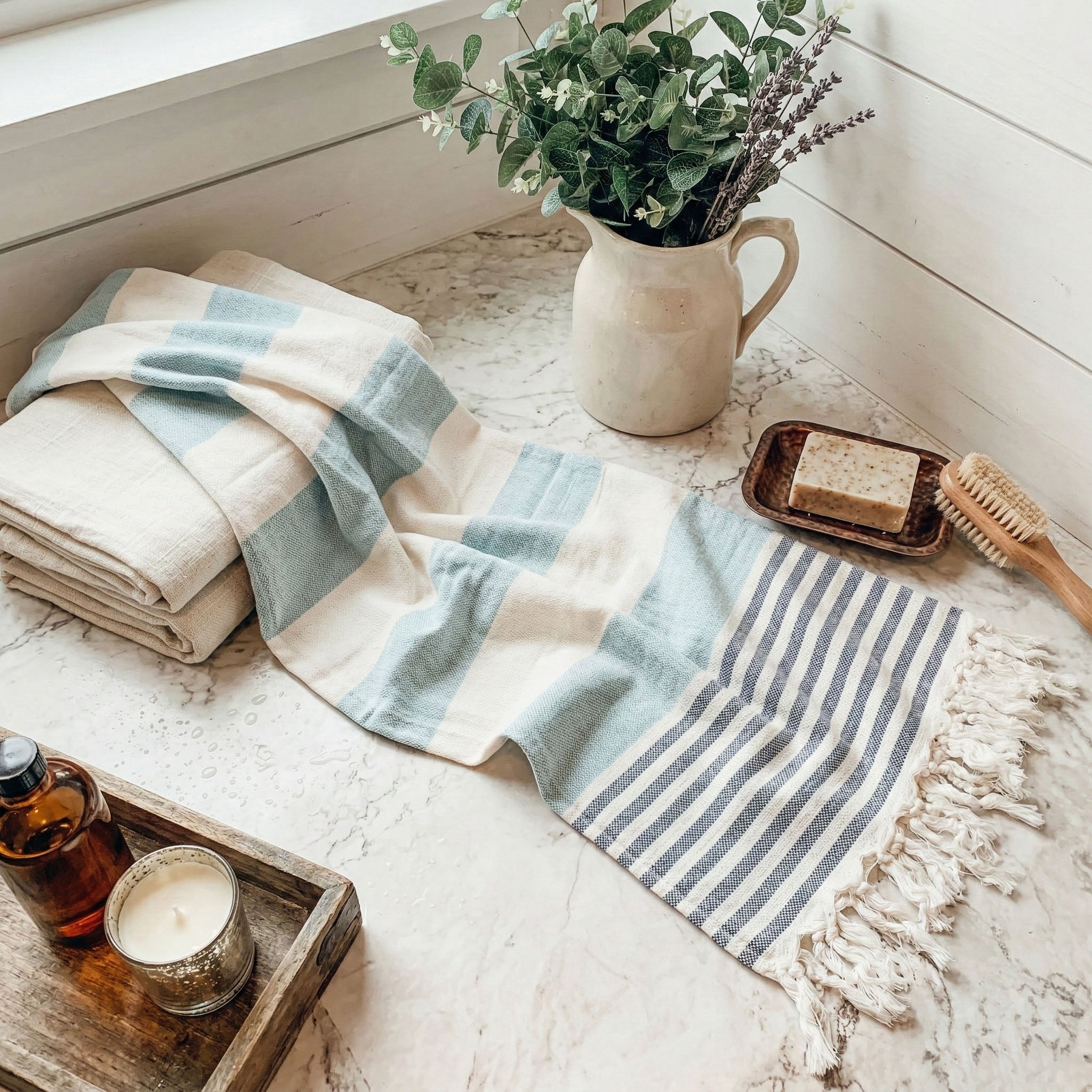Mediterranean Turkish Cotton Towel — 180 GSM