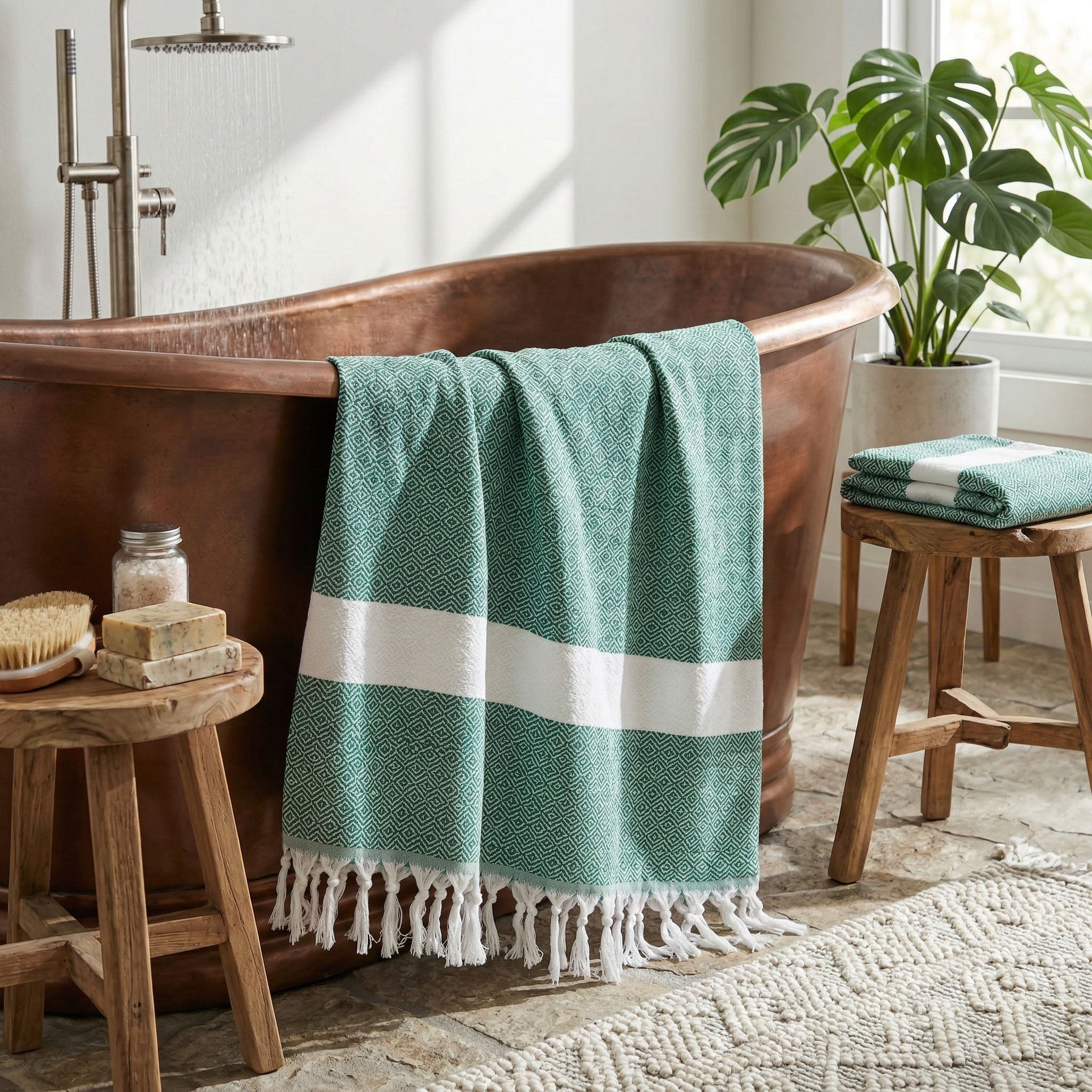 Haley Diamond Turkish Cotton Towel — 200 GSM