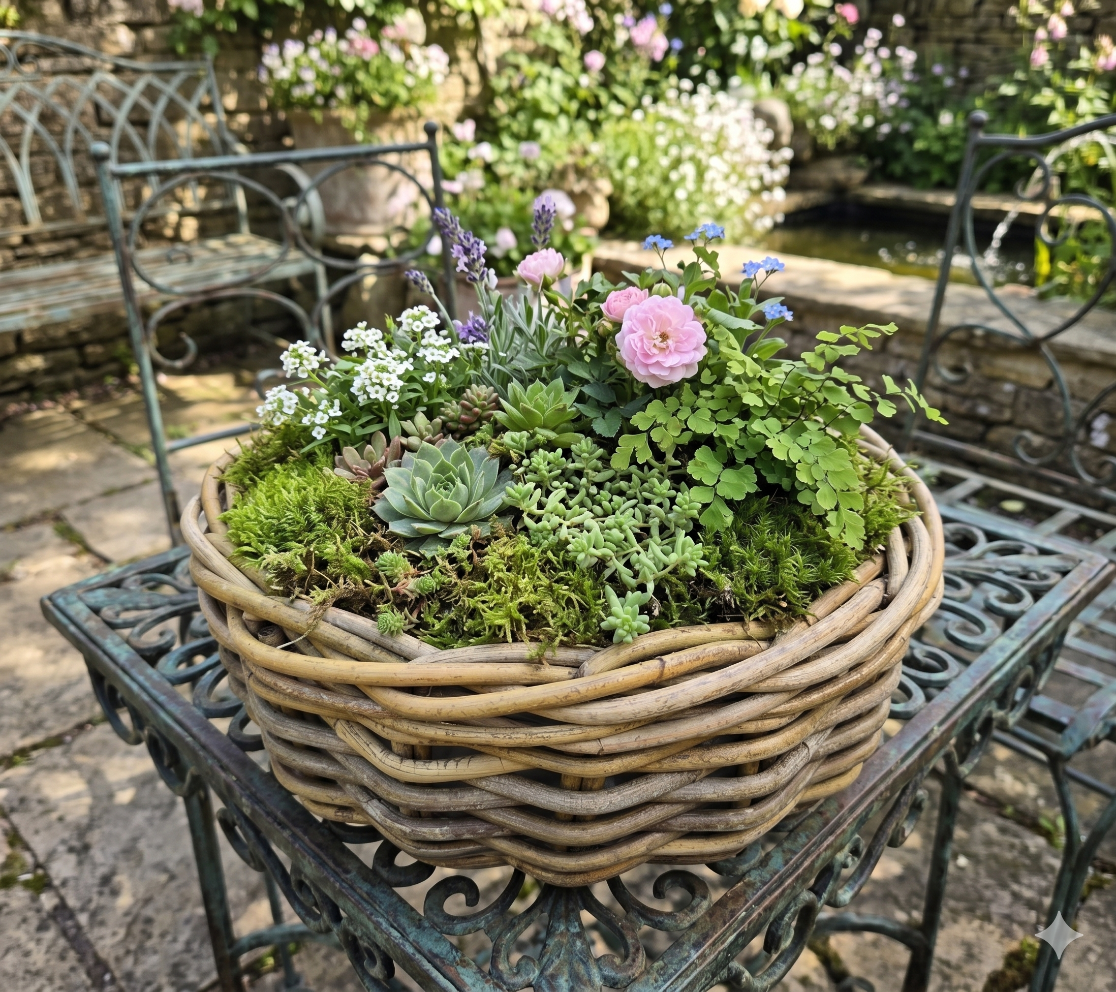 Rattan Bowl with Removable Plastic Liner