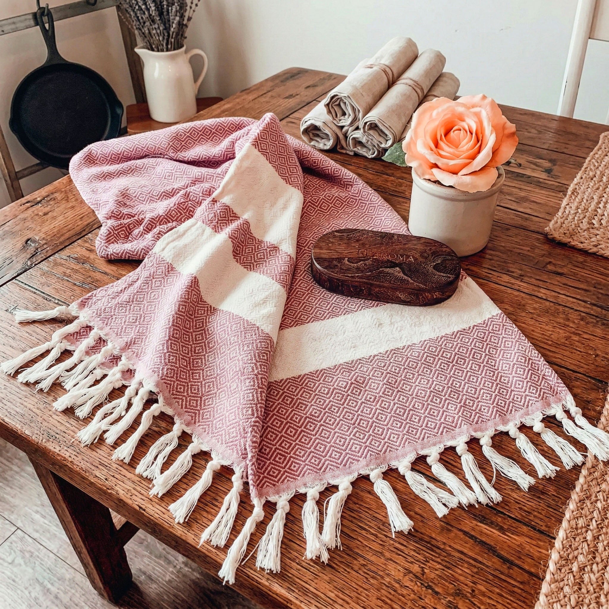Haley Diamond Turkish Cotton Towel — 200 GSM