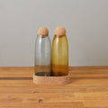 Glass and cork cruet set of two