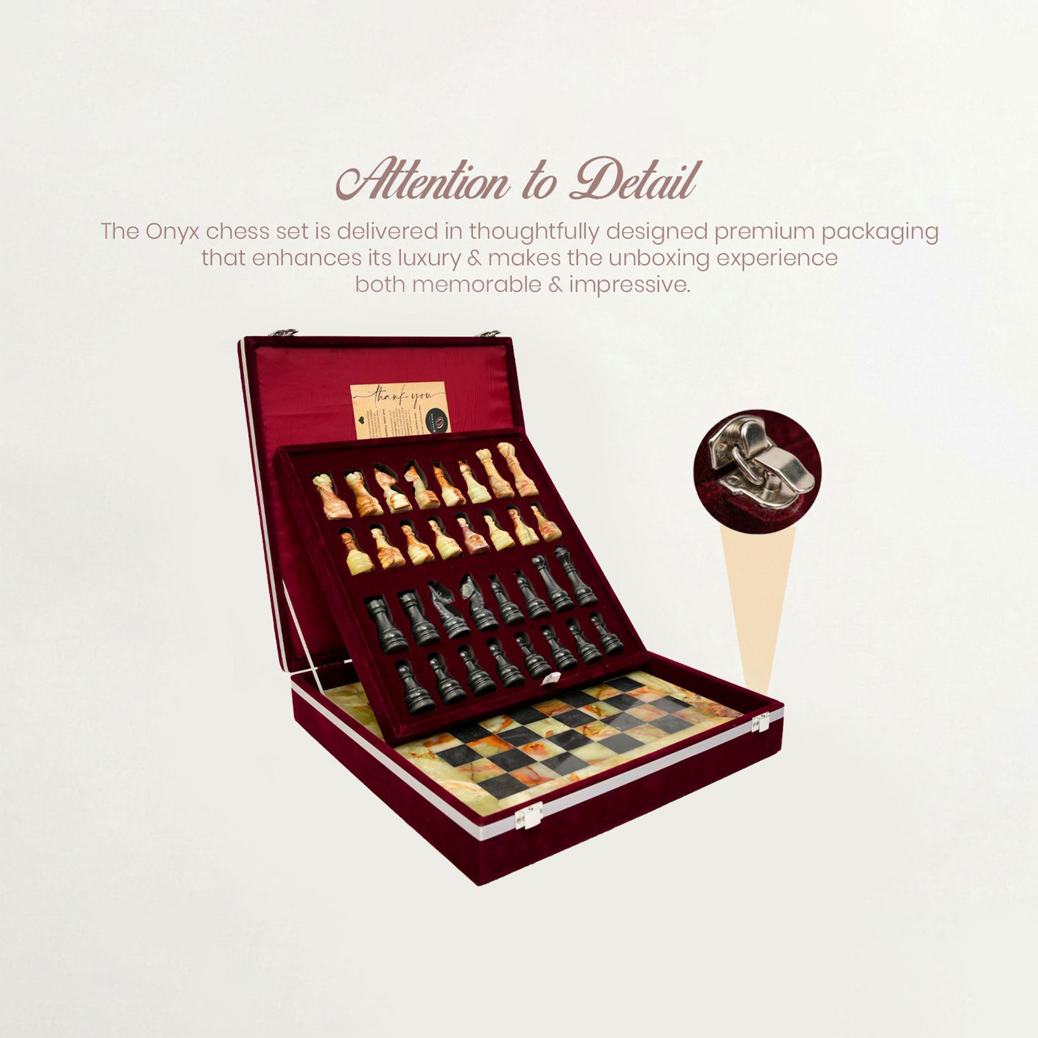 Green Onyx and Black Marble Chess Set 12 Inches - Premium Handmade