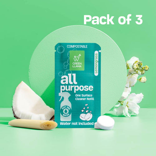 Green Llama Lemongrass All-Purpose Cleaner Refills — 3 Pack