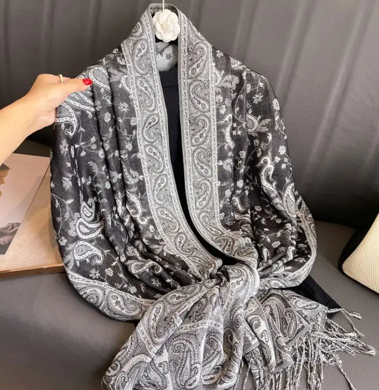 Printed cashmere shawl