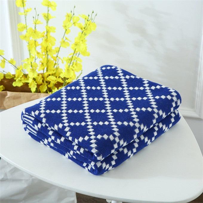 Geo Double-Sided Cotton Throw Blanket