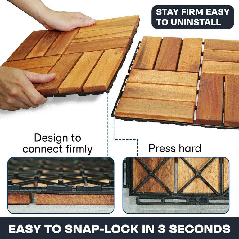 Interlocking deck tile installation guide