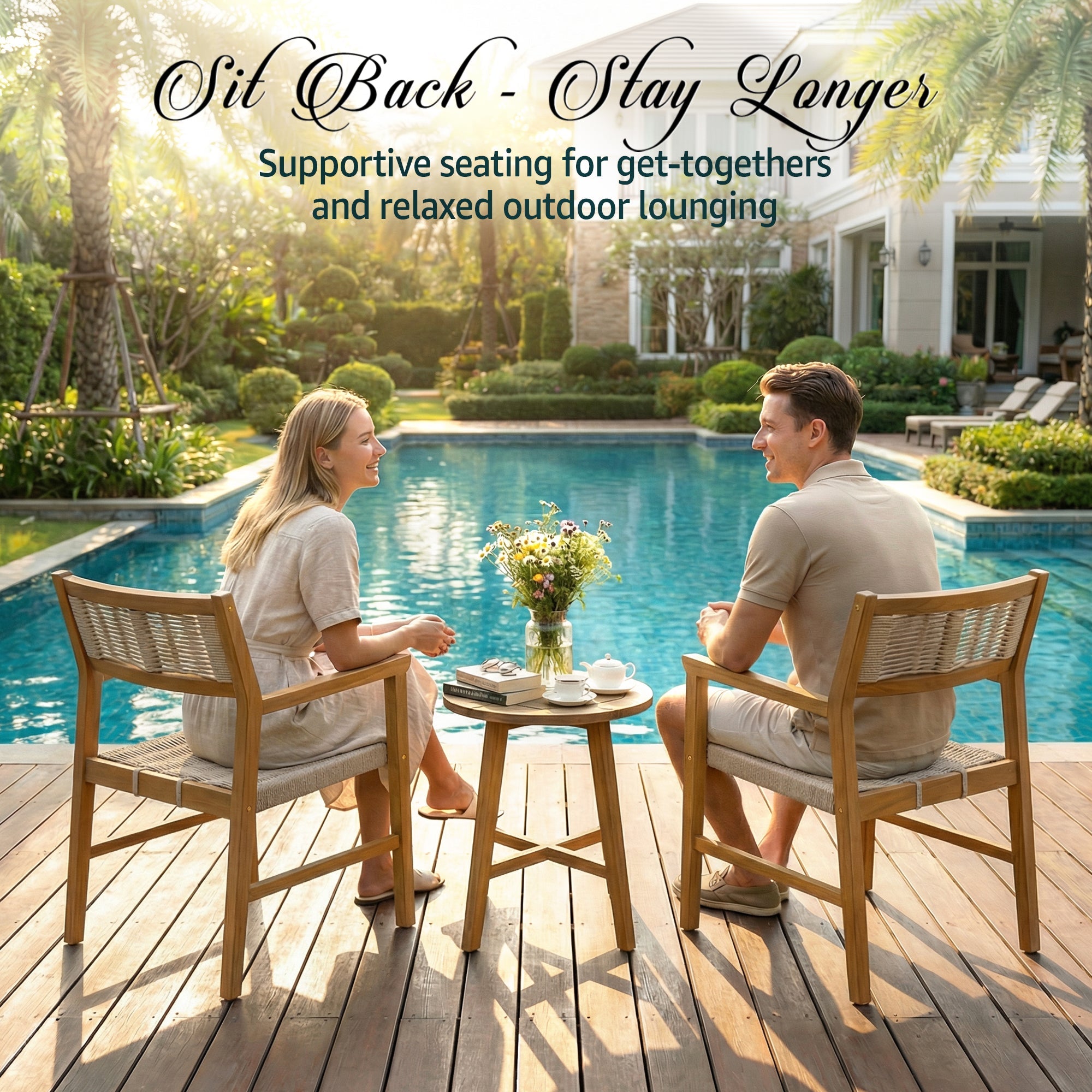 Heritage outdoor armchair angled view