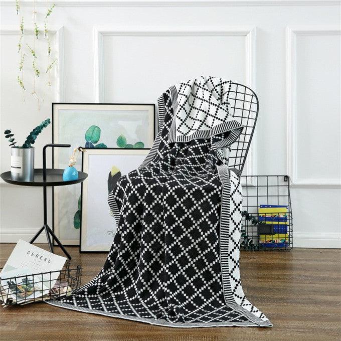 Geo Double-Sided Cotton Throw Blanket