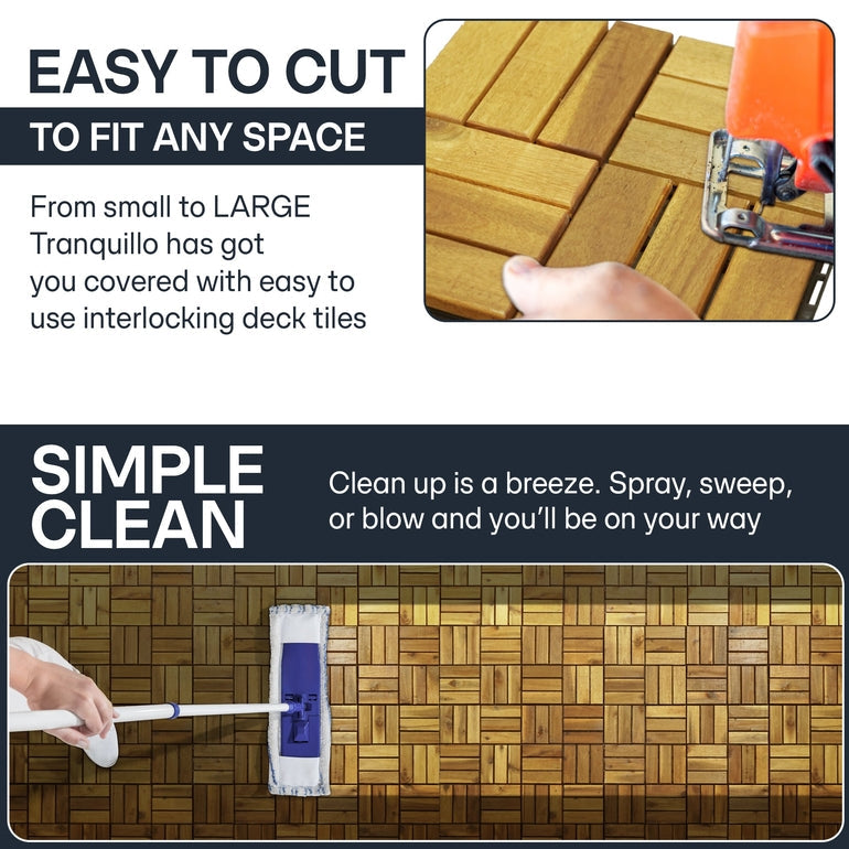 Wood deck tile maintenance image