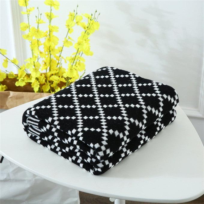 Geo Double-Sided Cotton Throw Blanket